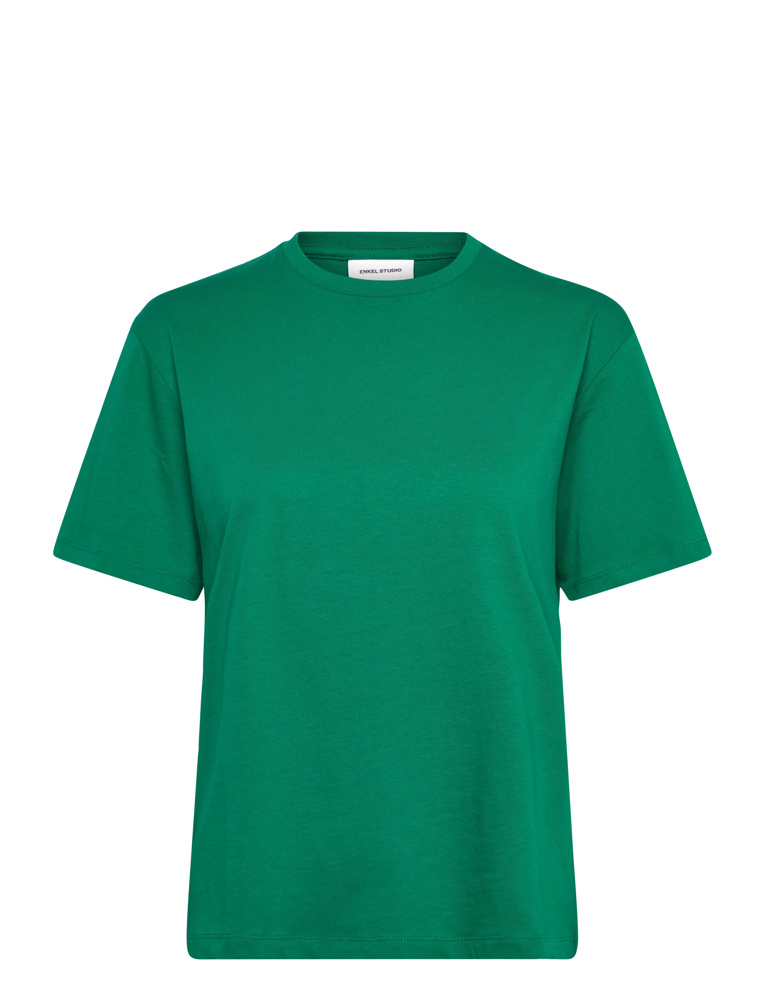 Enkel Studio Basic o-neck tee S/S - T-shirts - BRIGHT GREEN / green
