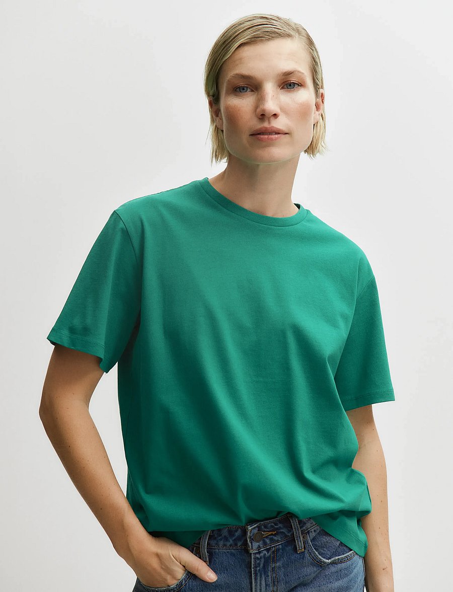 Enkel Studio - Basic o-neck tee S/S - t-shirts - bright green - 0