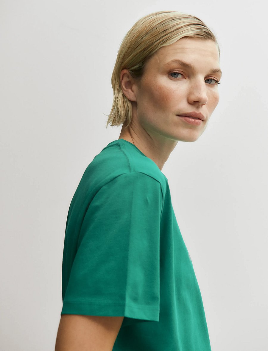 Enkel Studio - Basic o-neck tee S/S - t-shirts - bright green - 4