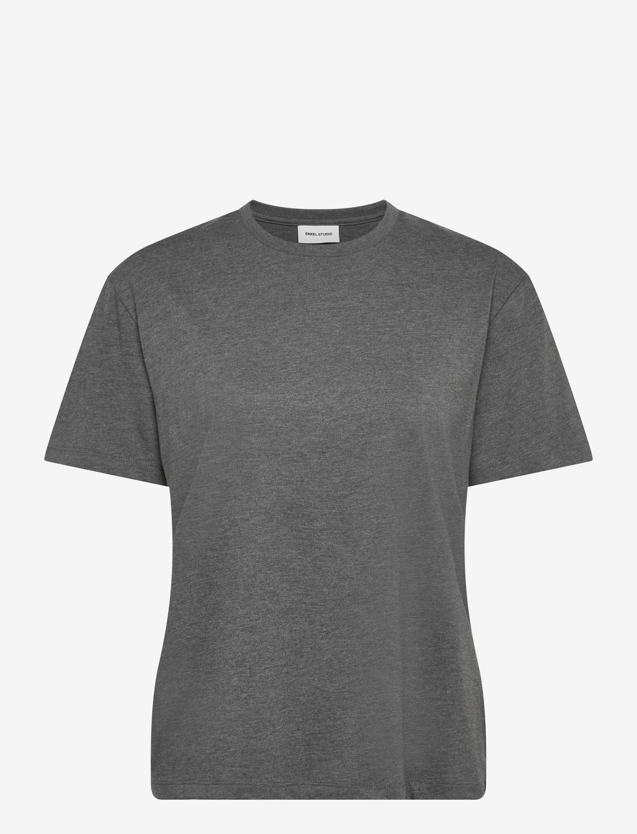 Enkel Studio - Basic o-neck tee S/S - laveste priser - dk grey - 0