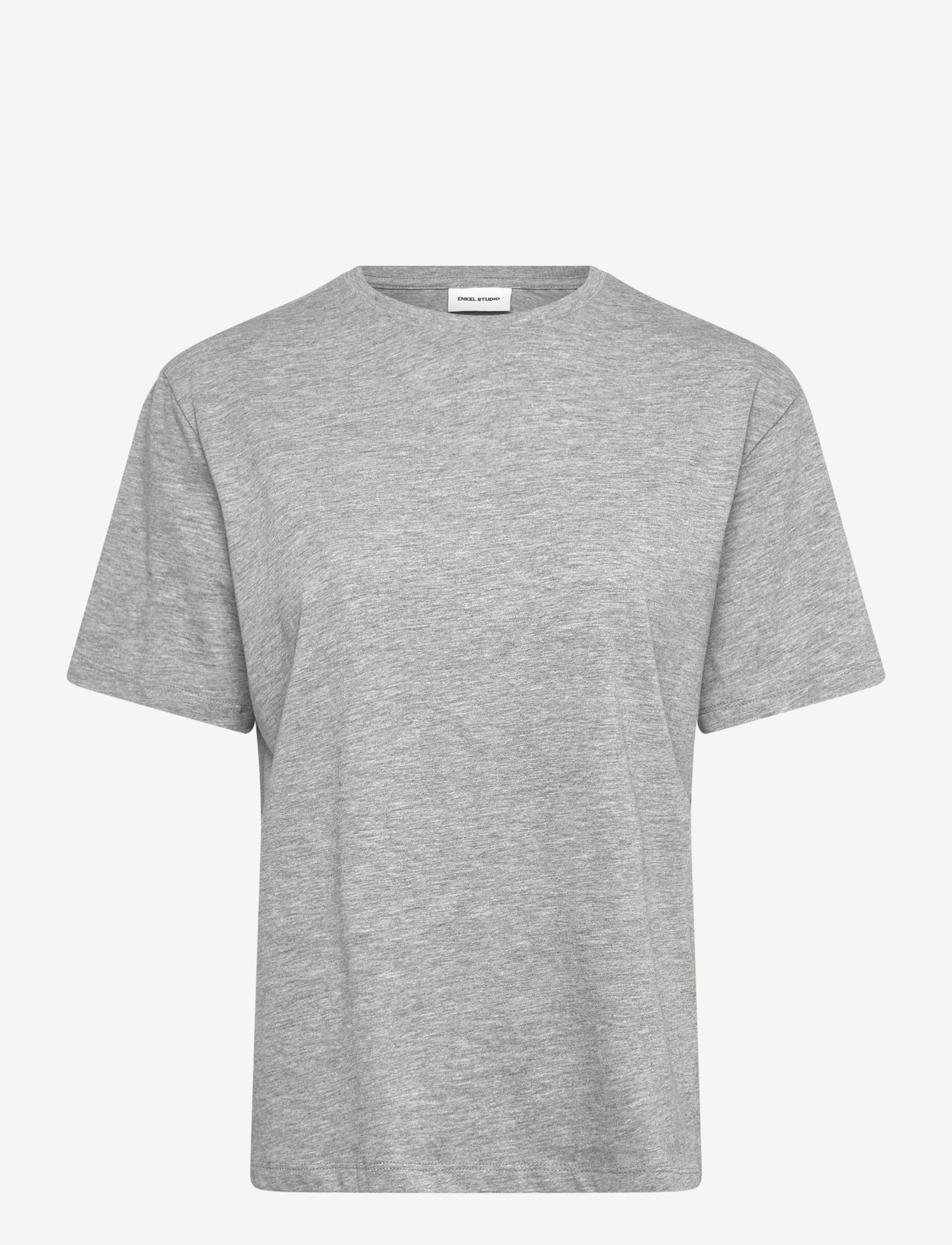 Enkel Studio - Basic o-neck tee S/S - lowest prices - grey mel - 1