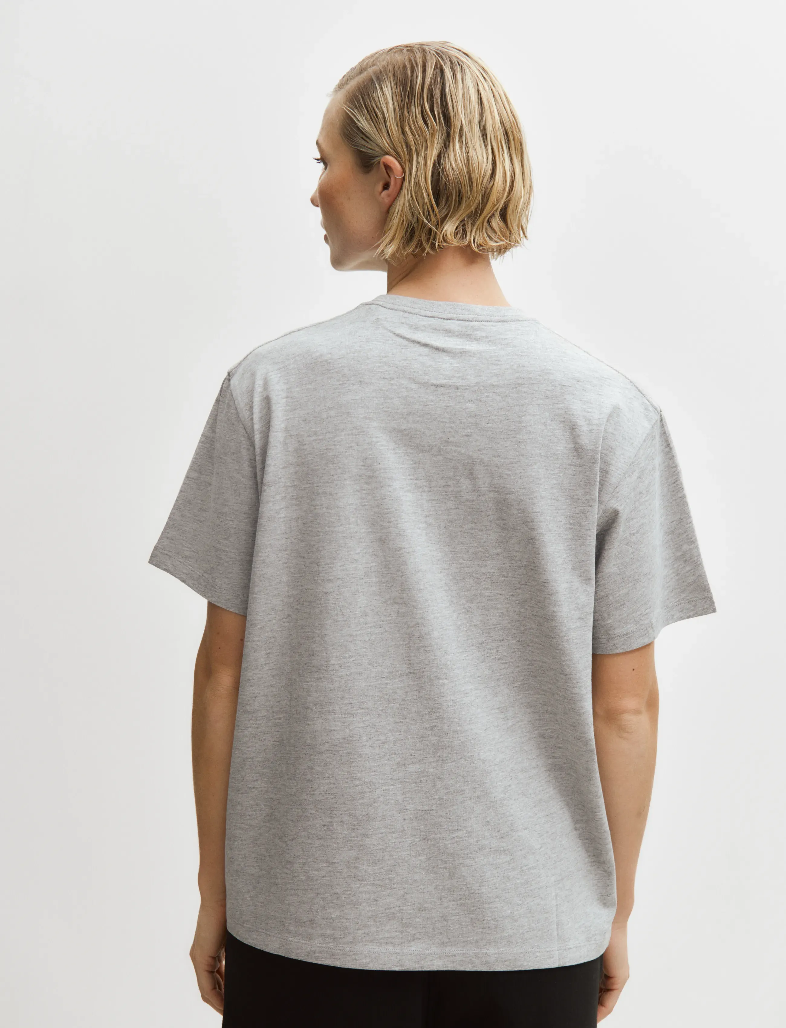 Enkel Studio - Basic o-neck tee S/S - lowest prices - grey mel - 3