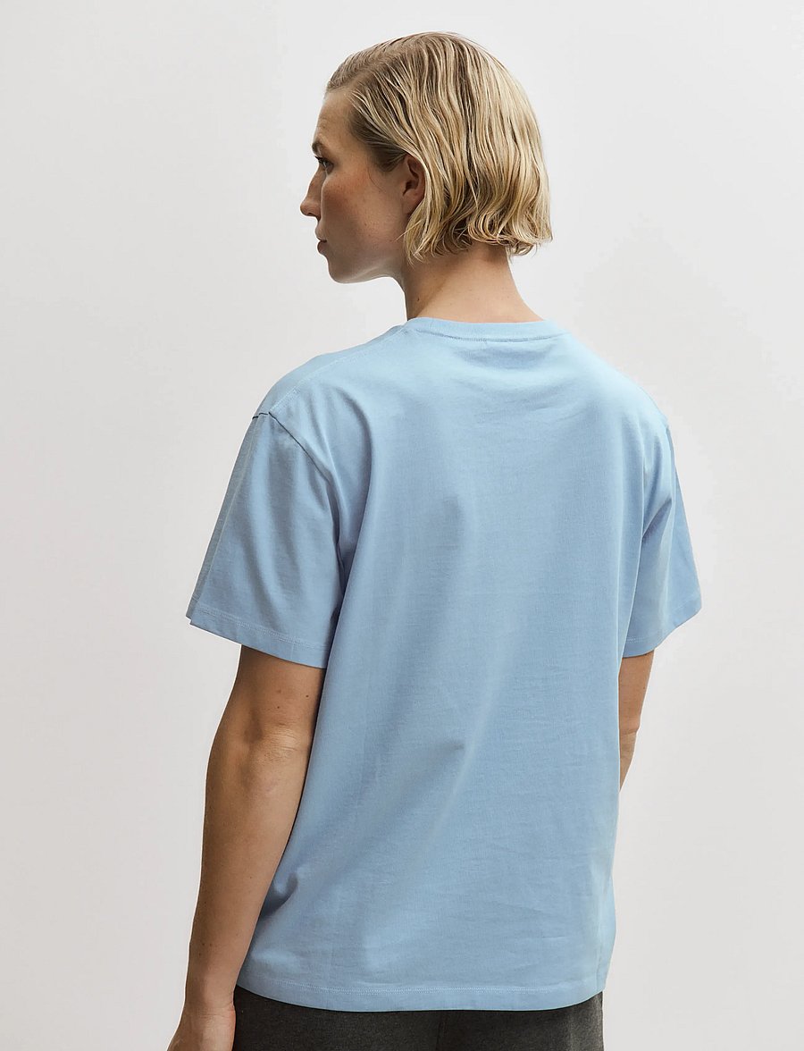 Enkel Studio - Basic o-neck tee S/S - t-shirts - lt blue - 3