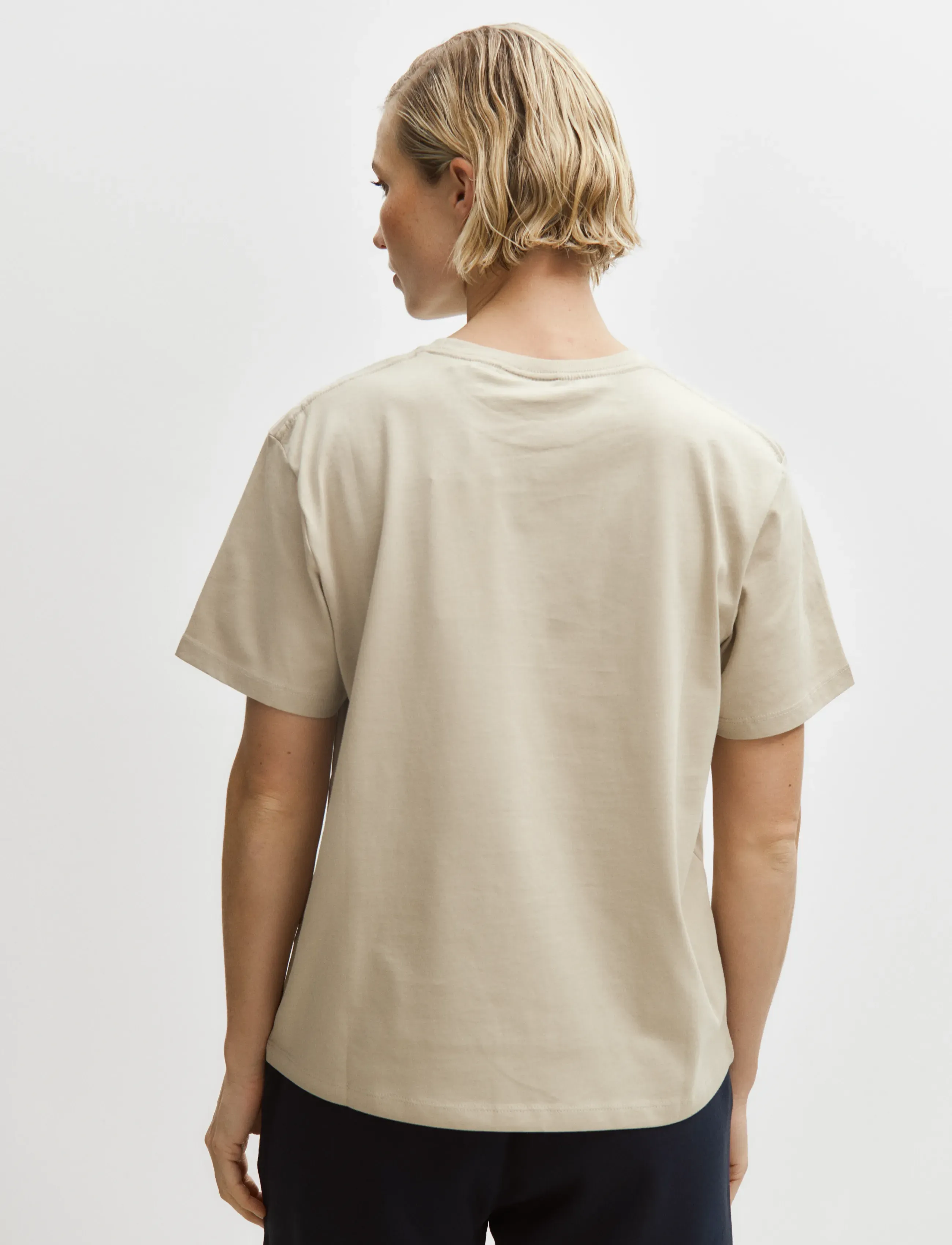 Enkel Studio - Basic o-neck tee S/S - t-shirts - stone - 3
