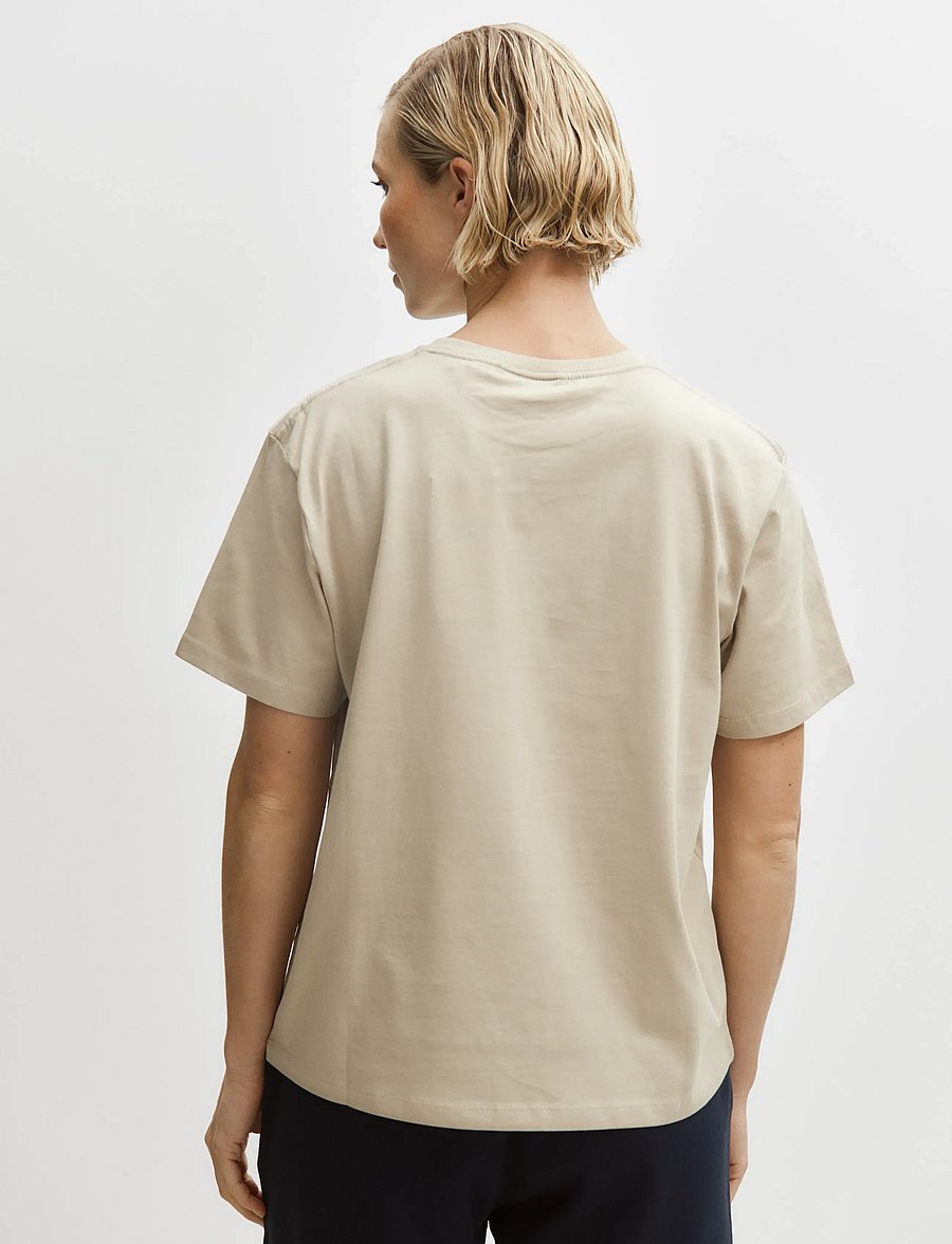 Enkel Studio - Basic o-neck tee S/S - t-shirts - stone - 3