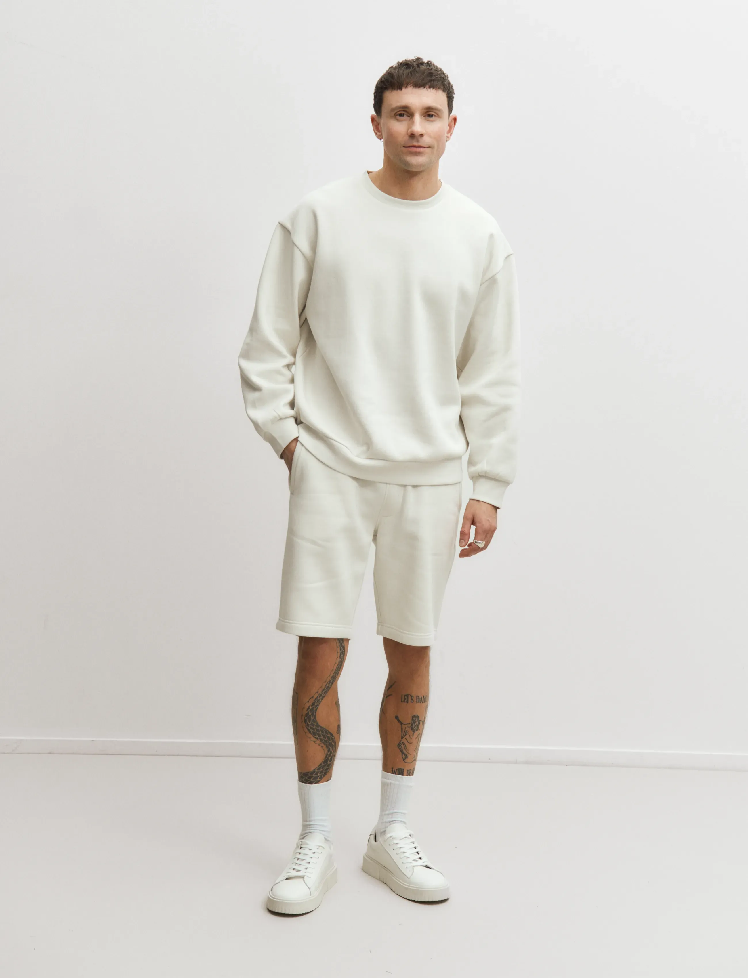 Enkel Studio - Sweat shorts - die niedrigsten preise - bone white - 5