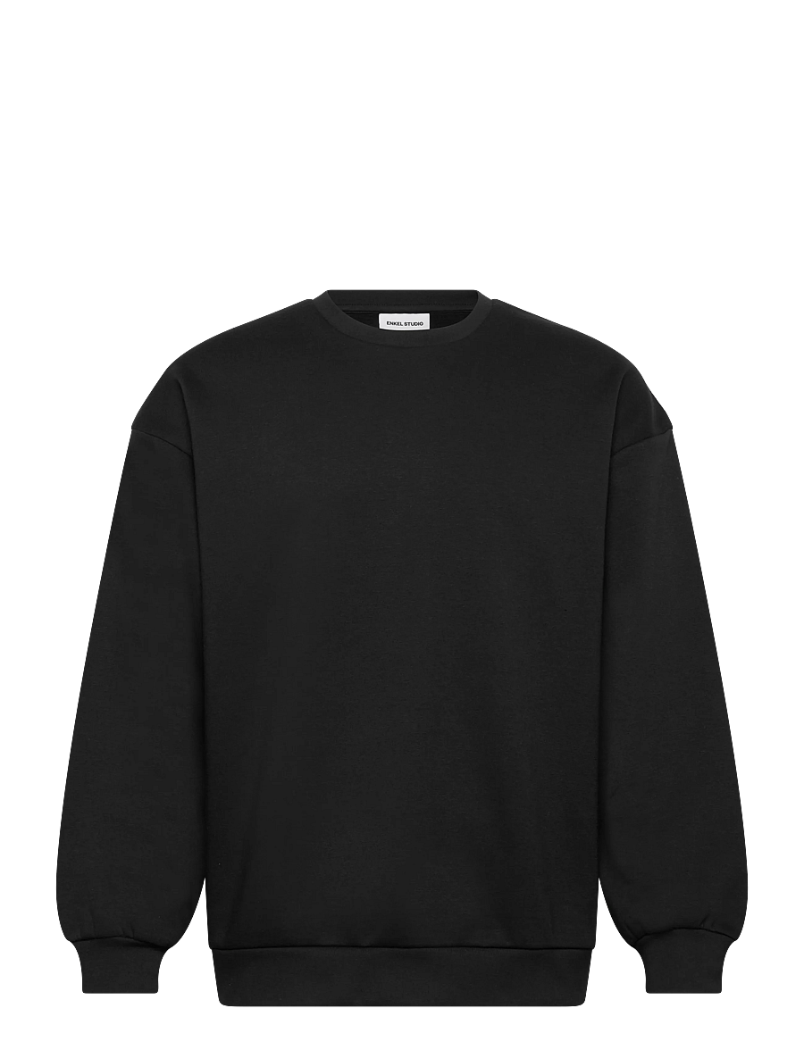 Enkel Studio - O-neck sweat oversize - sweatshirts - black - 0