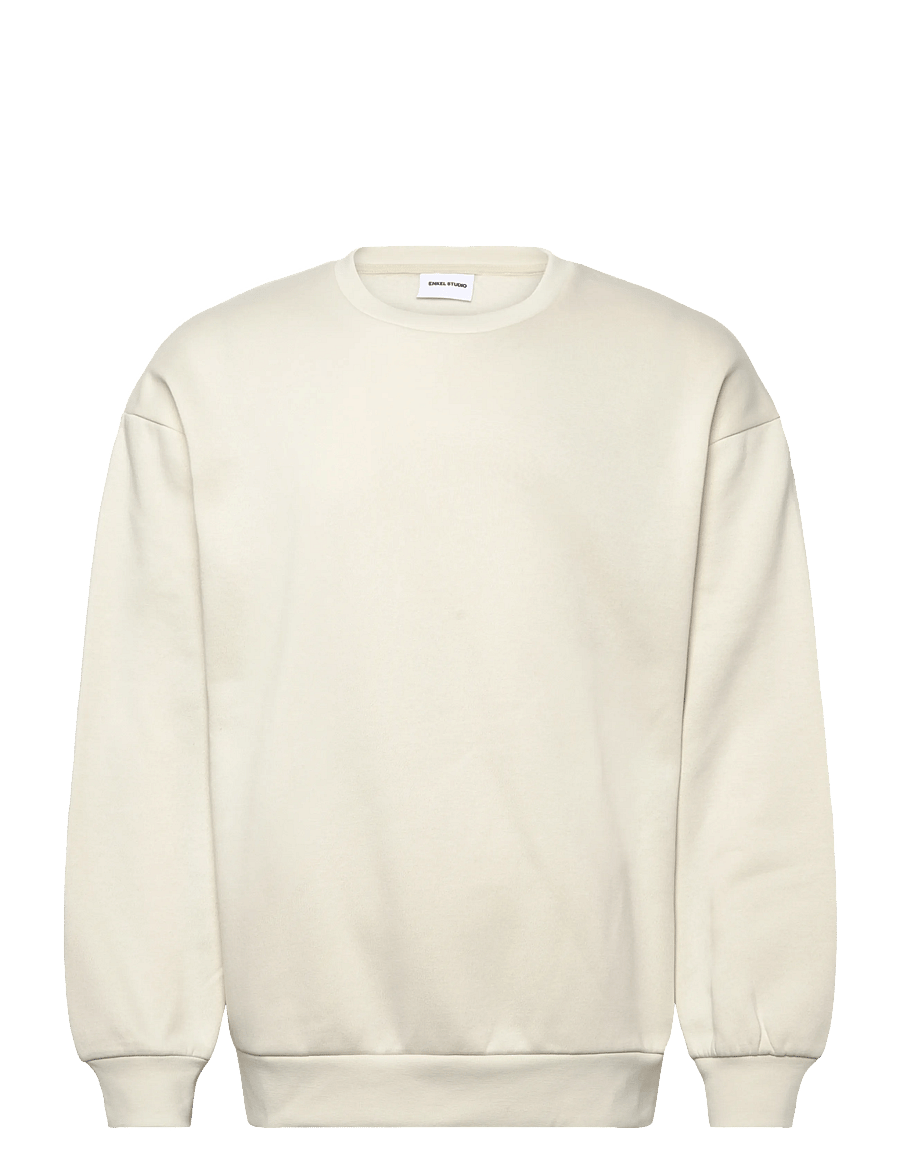 Enkel Studio - O-neck sweat oversize - sweatshirts - bone white - 1