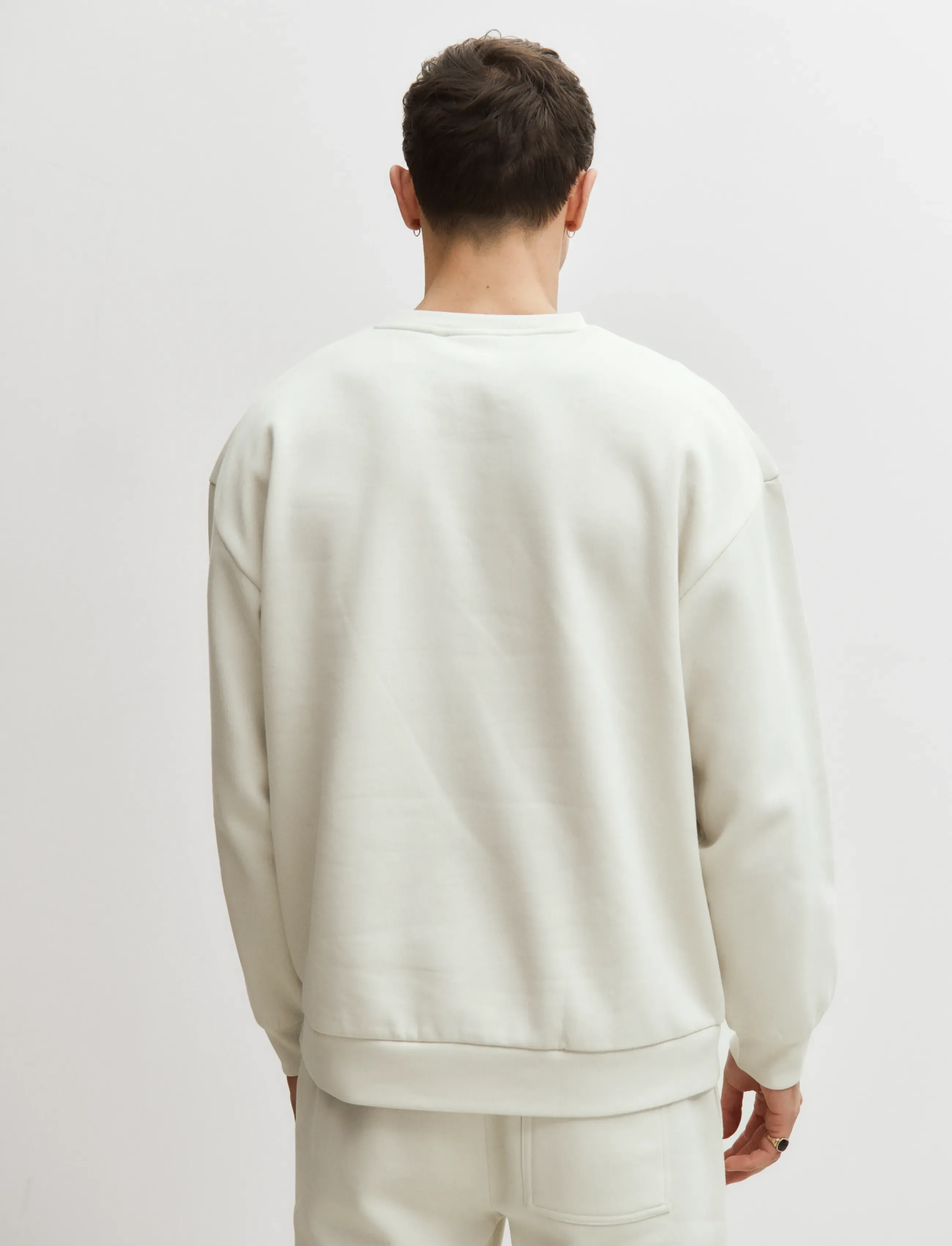 Enkel Studio - O-neck sweat oversize - sweatshirts - bone white - 3