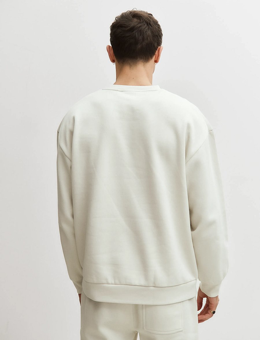 Enkel Studio - O-neck sweat oversize - sweatshirts - bone white - 3
