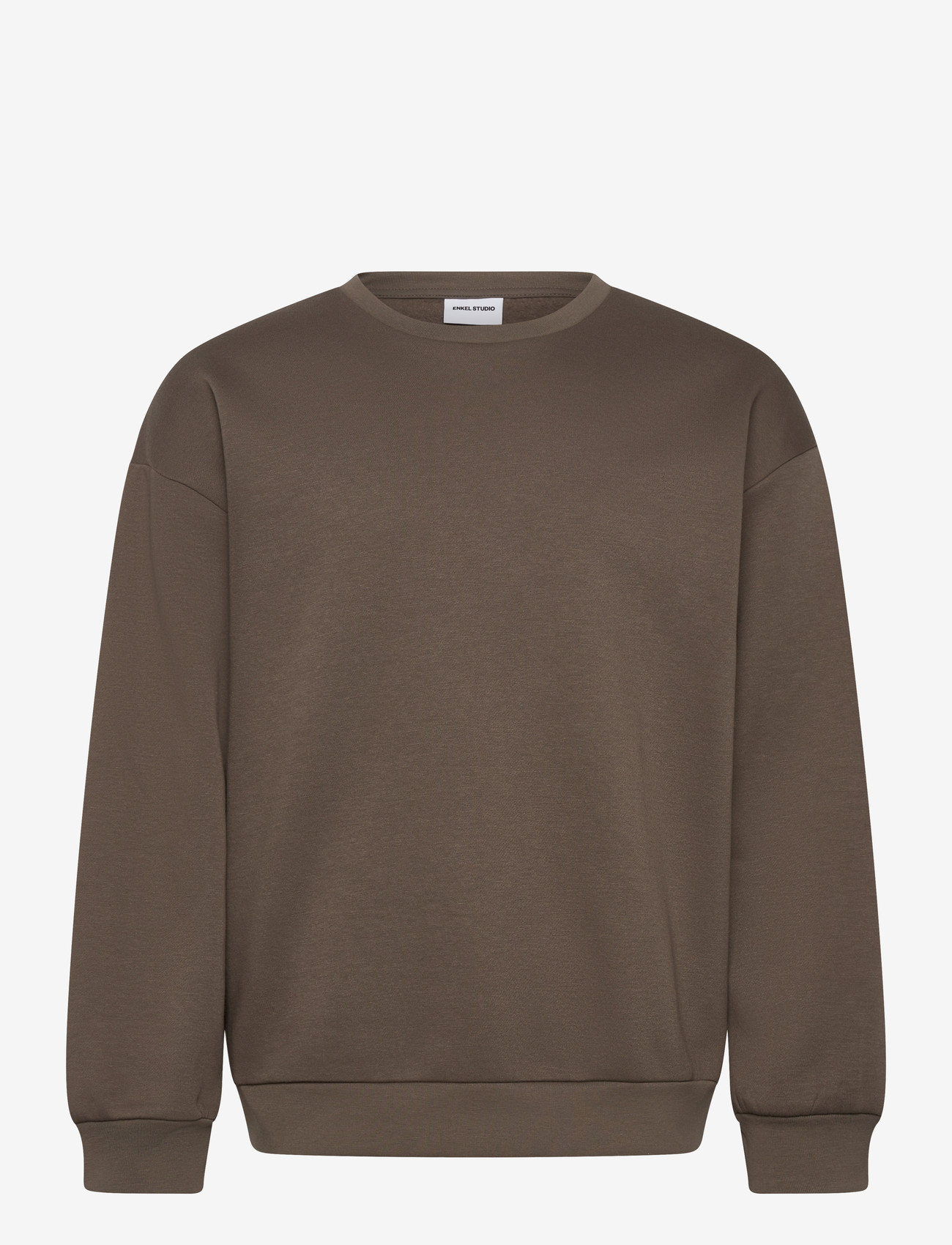 Enkel Studio - O-neck sweat oversize - sweatshirts - brown - 0