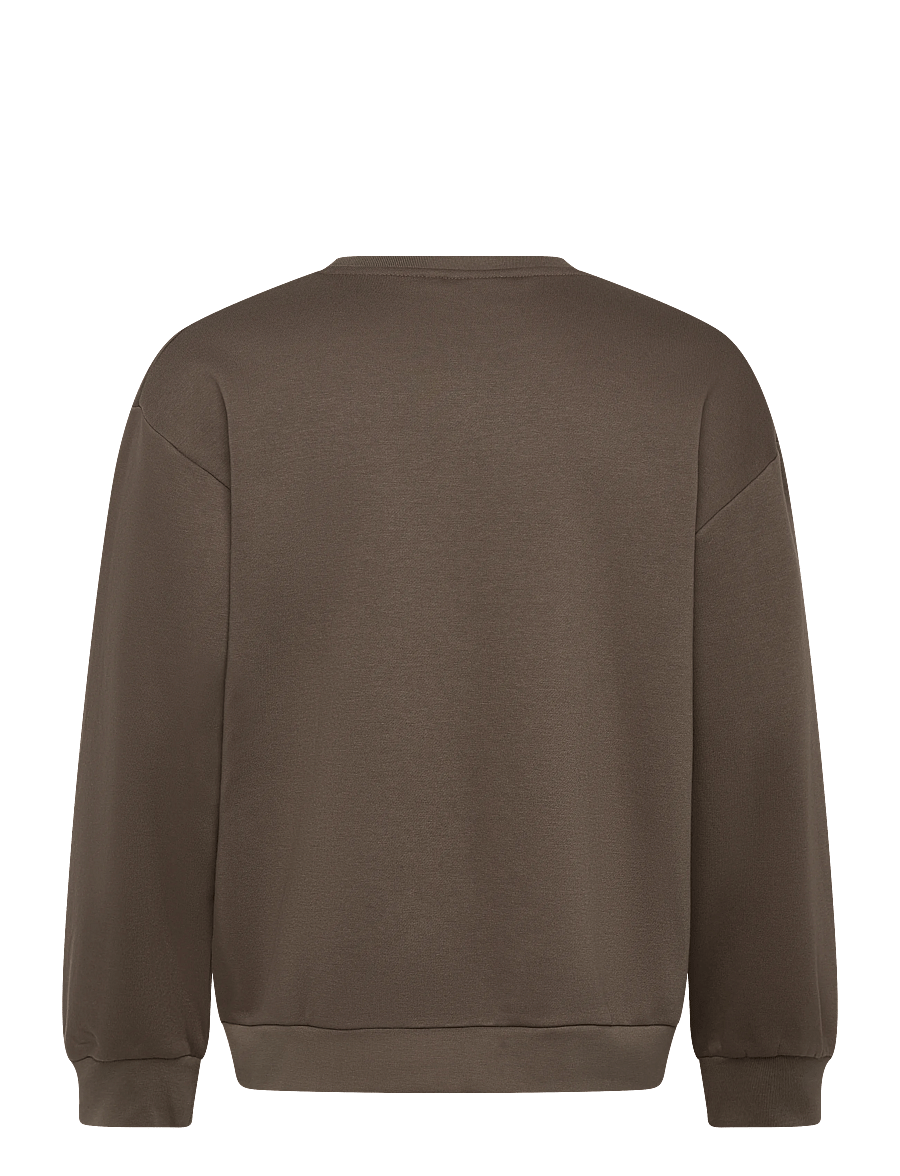 Enkel Studio - O-neck sweat oversize - sweatshirts - brown - 1