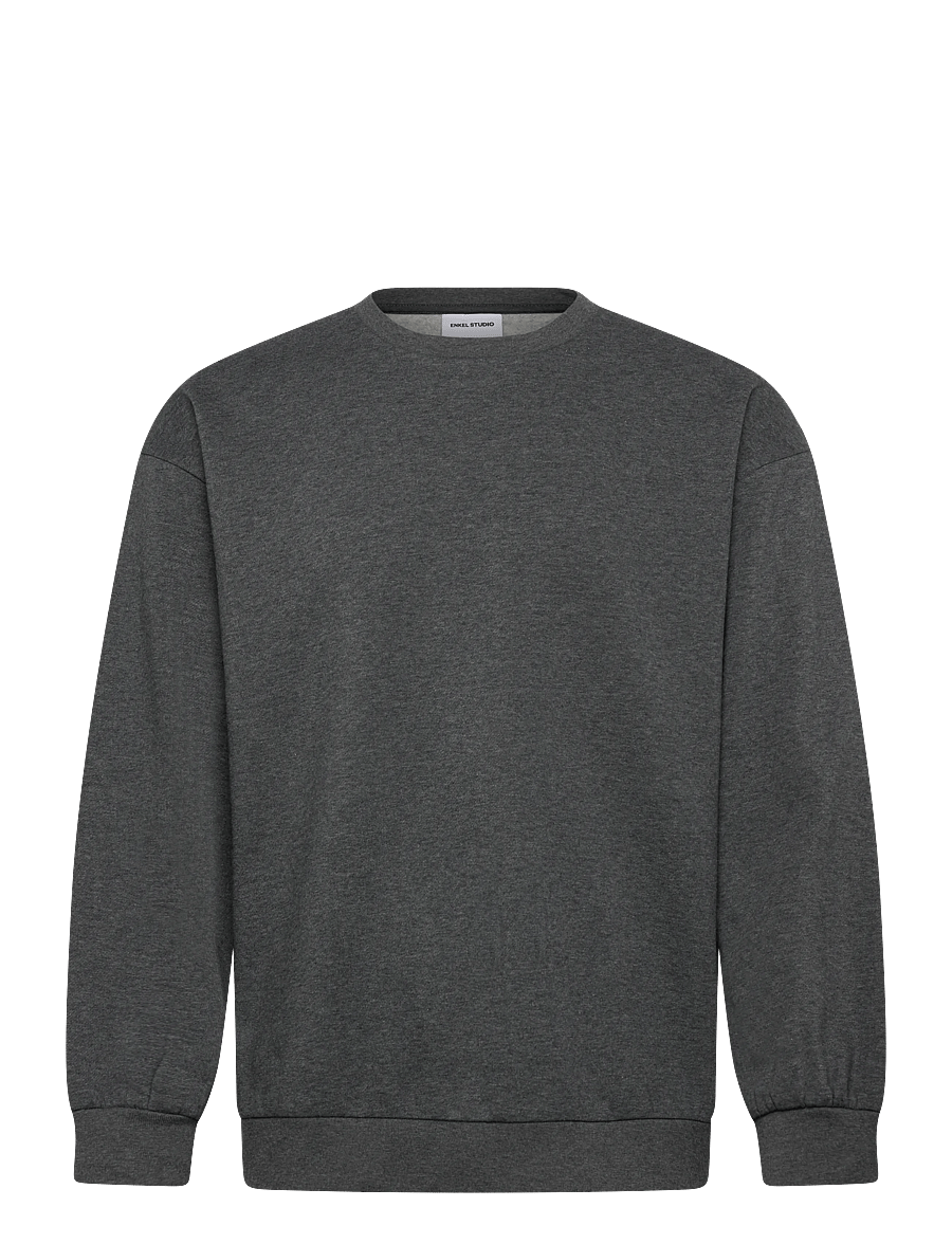 Enkel Studio - O-neck sweat oversize - sweatshirts - dk grey - 0