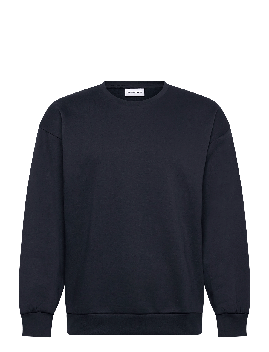 Enkel Studio - O-neck sweat oversize - sweatshirts - navy - 0