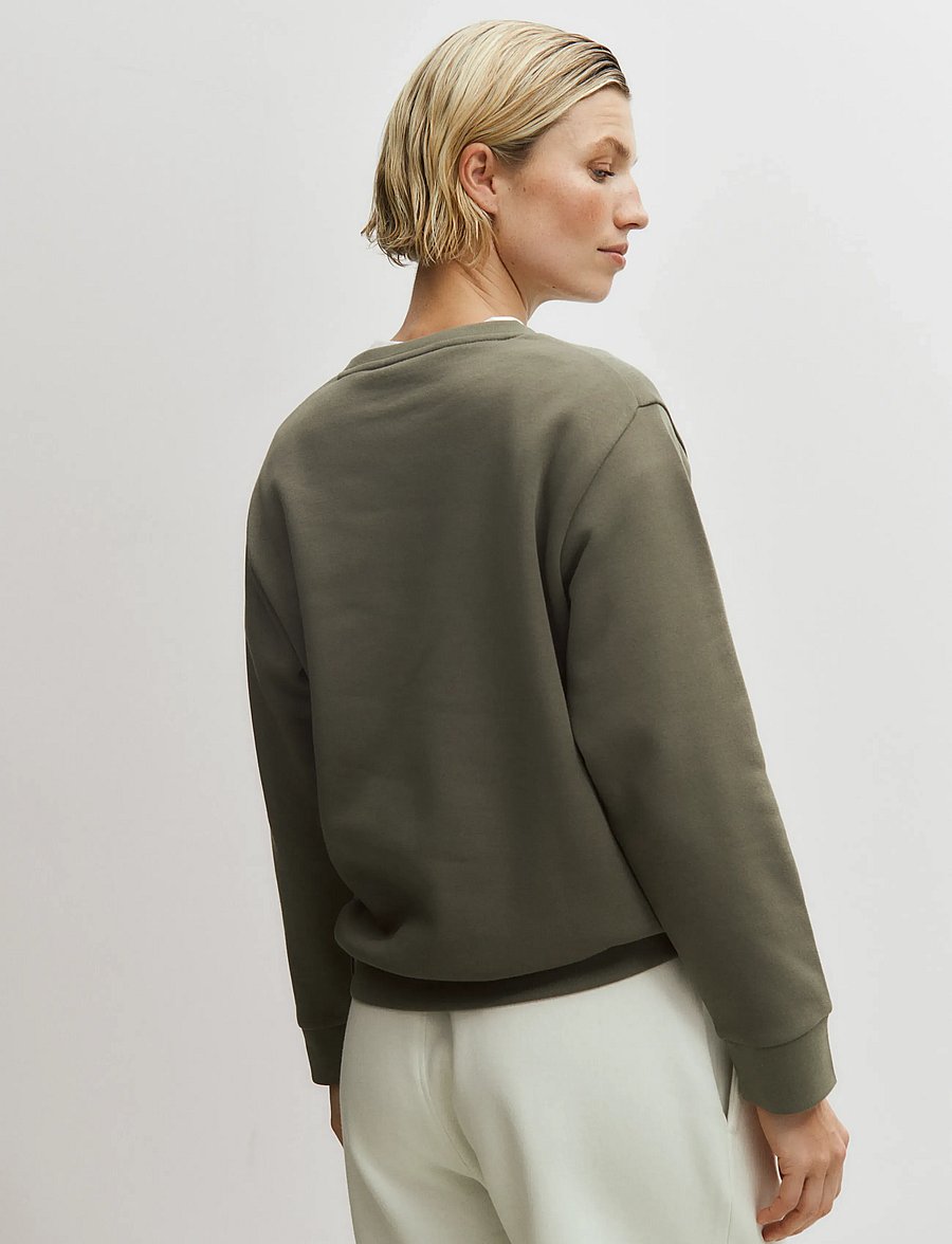 Enkel Studio - O-neck sweat oversize - dressipluusid - army - 3
