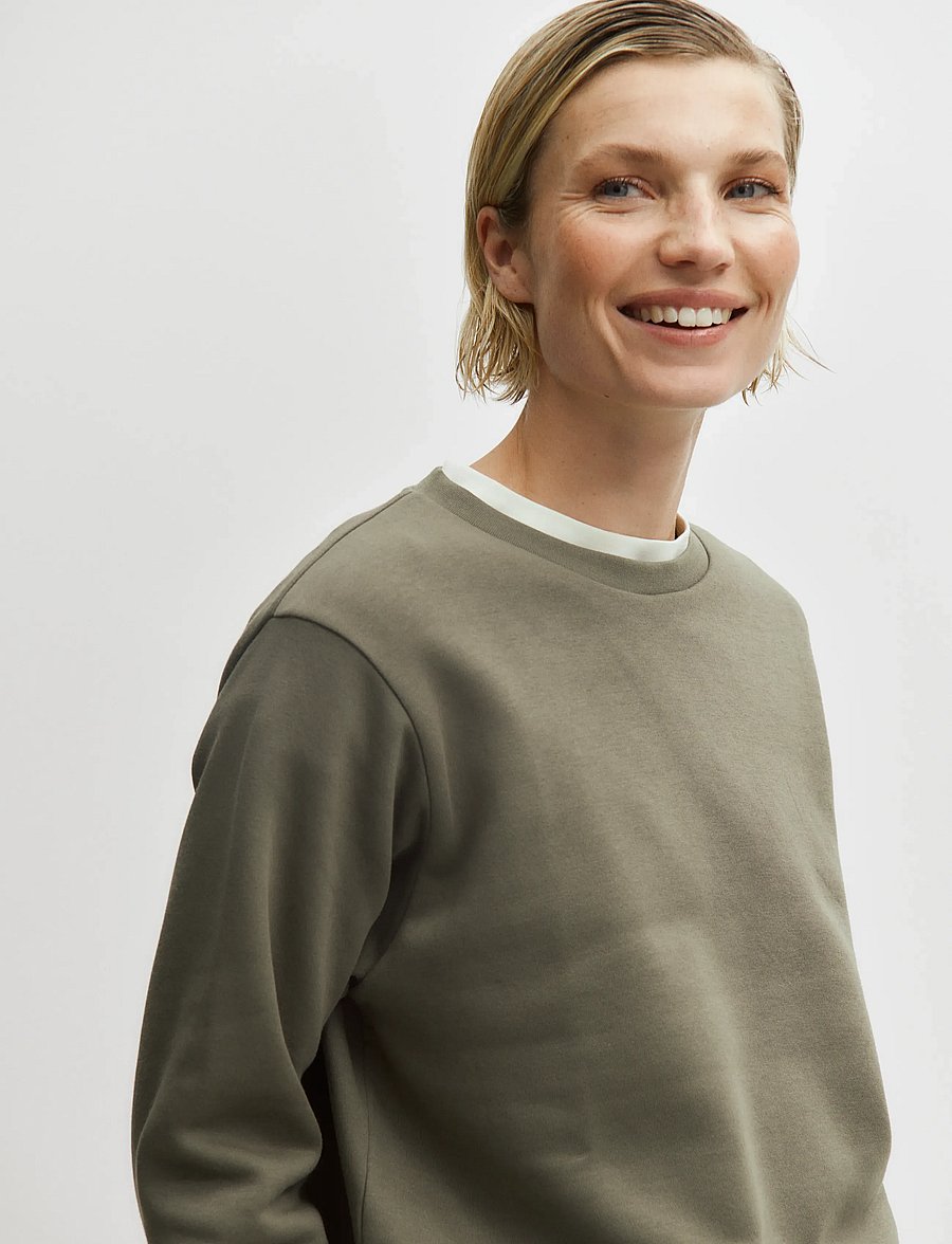 Enkel Studio - O-neck sweat oversize - dressipluusid - army - 4