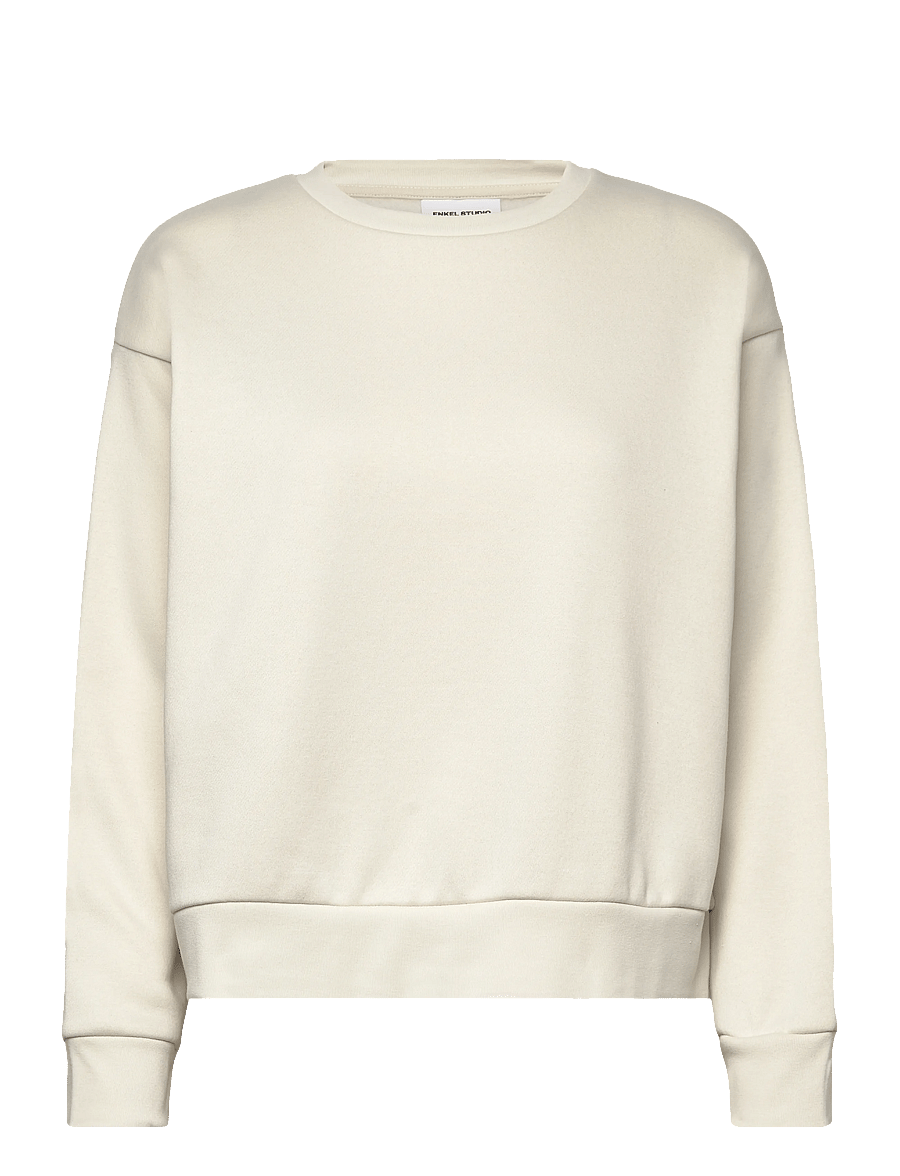 Enkel Studio - O-neck sweat oversize - dressipluusid - bone white - 1