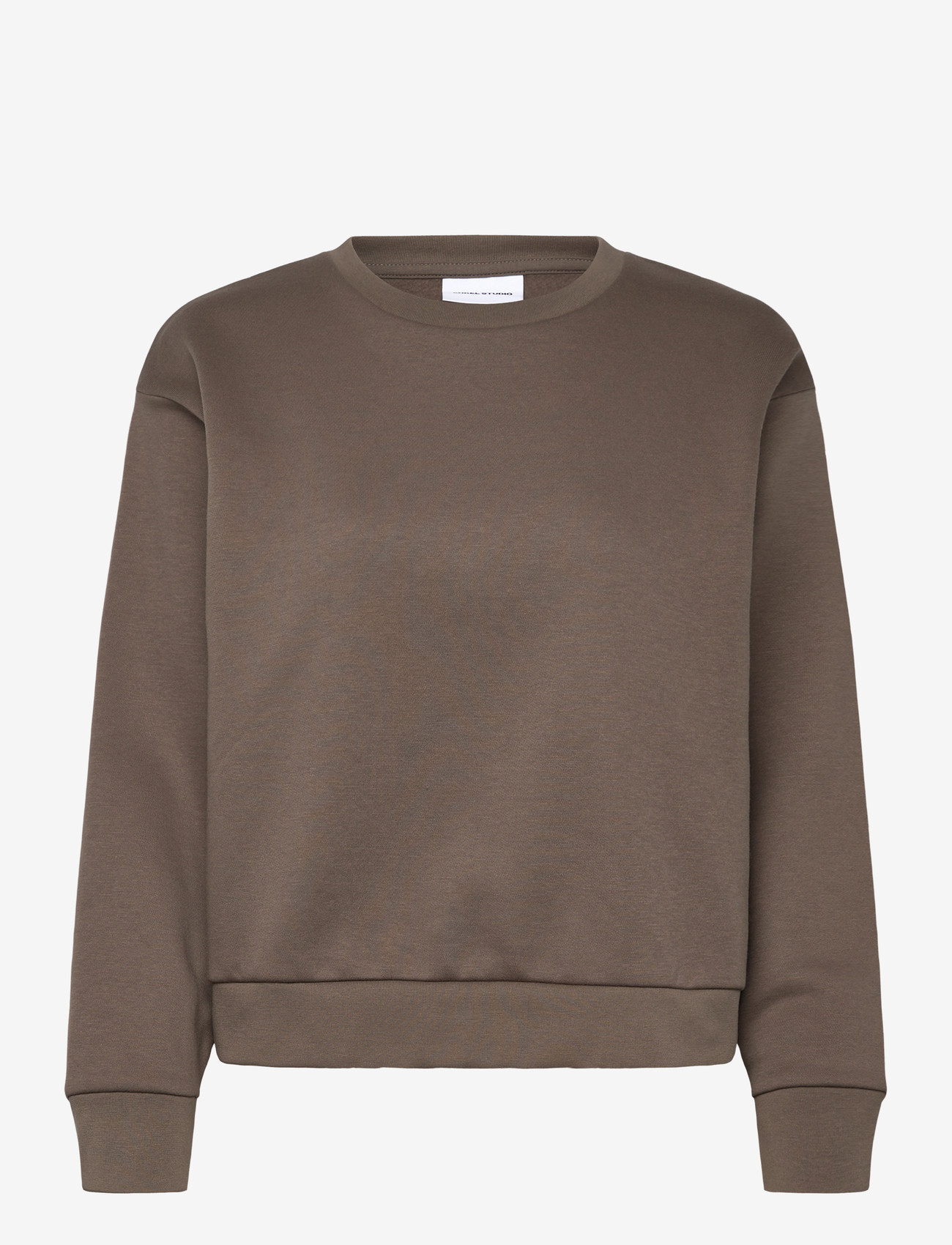 Enkel Studio - O-neck sweat oversize - hverdags stil - brown - 0