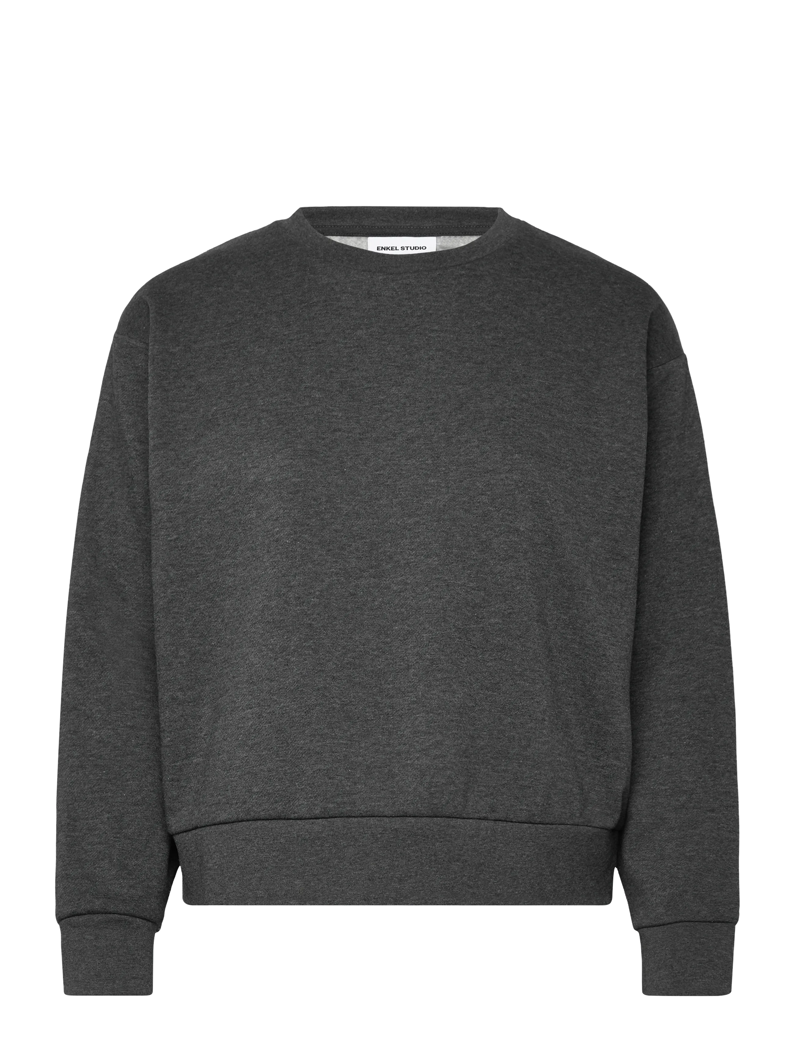 Enkel Studio O-neck sweat oversize - Basisplagg - DK GREY / grey