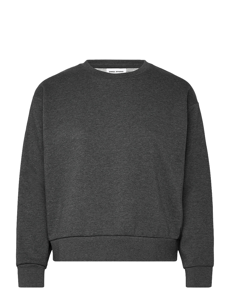 Enkel Studio - O-neck sweat oversize - igapäevane stiil - dk grey - 0