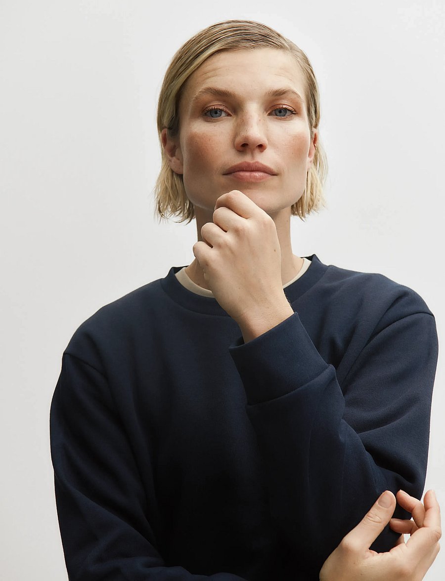 Enkel Studio - O-neck sweat oversize - dressipluusid - navy - 4