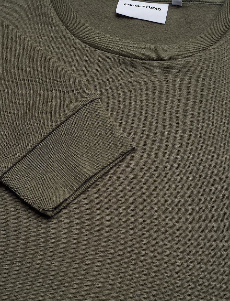 Enkel Studio - O-neck sweatshirt - sweatshirts - army - 2