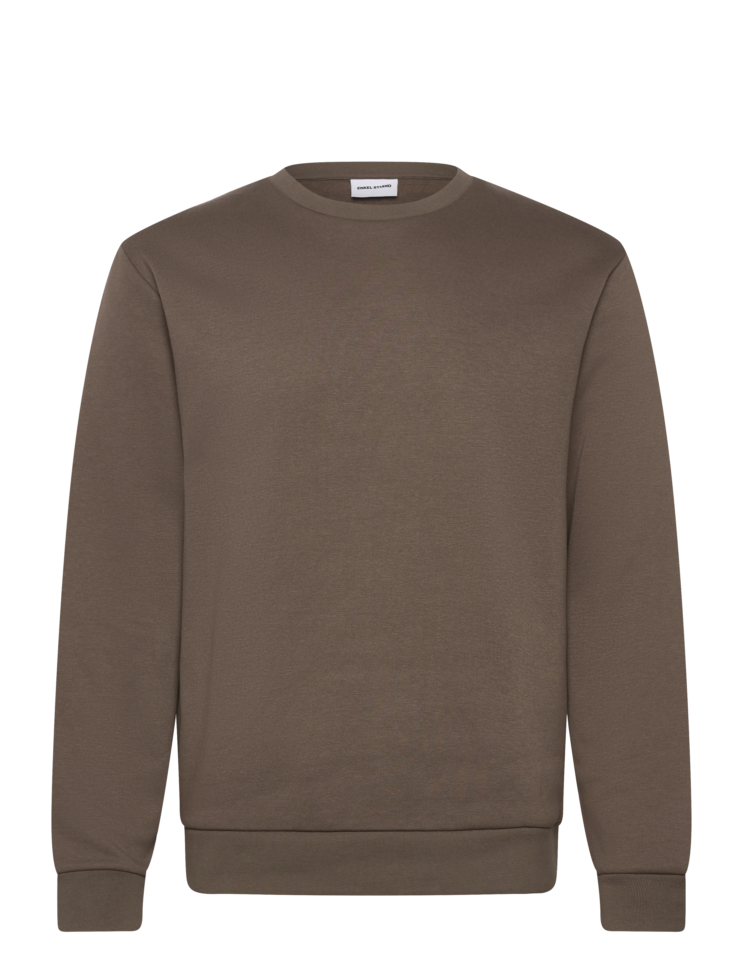 Enkel Studio O-neck sweatshirt - Fatnaður - BROWN / brown