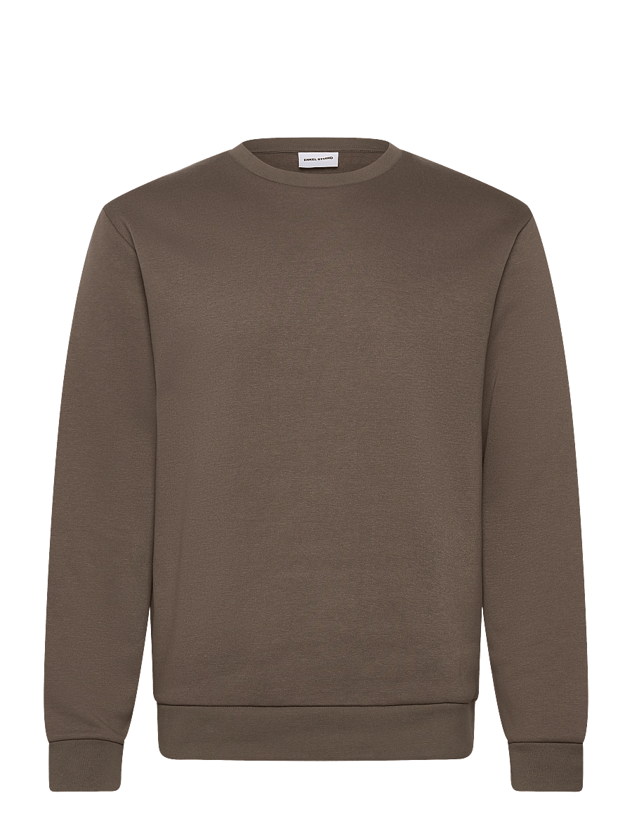 Enkel Studio - O-neck sweatshirt - sweatshirts - brown - 0