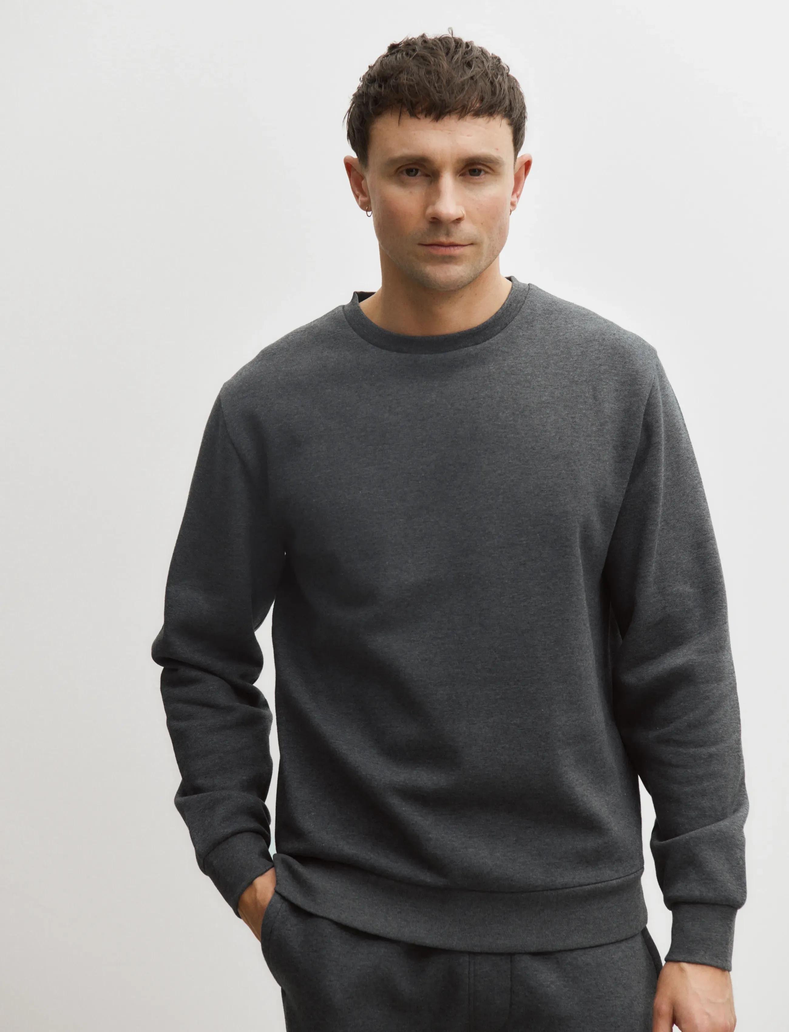 Enkel Studio O-neck sweatshirt - Enkel Studio - DK GREY / grey