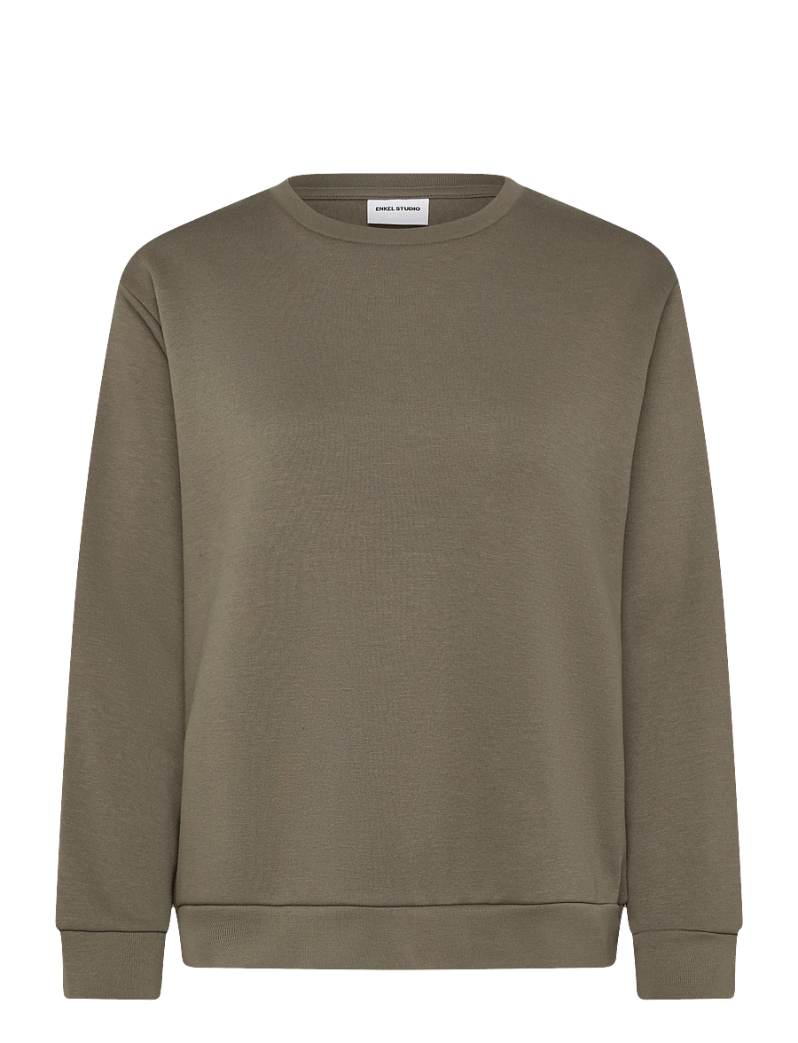 Enkel Studio - O-neck sweatshirt - everyday style - army - 0