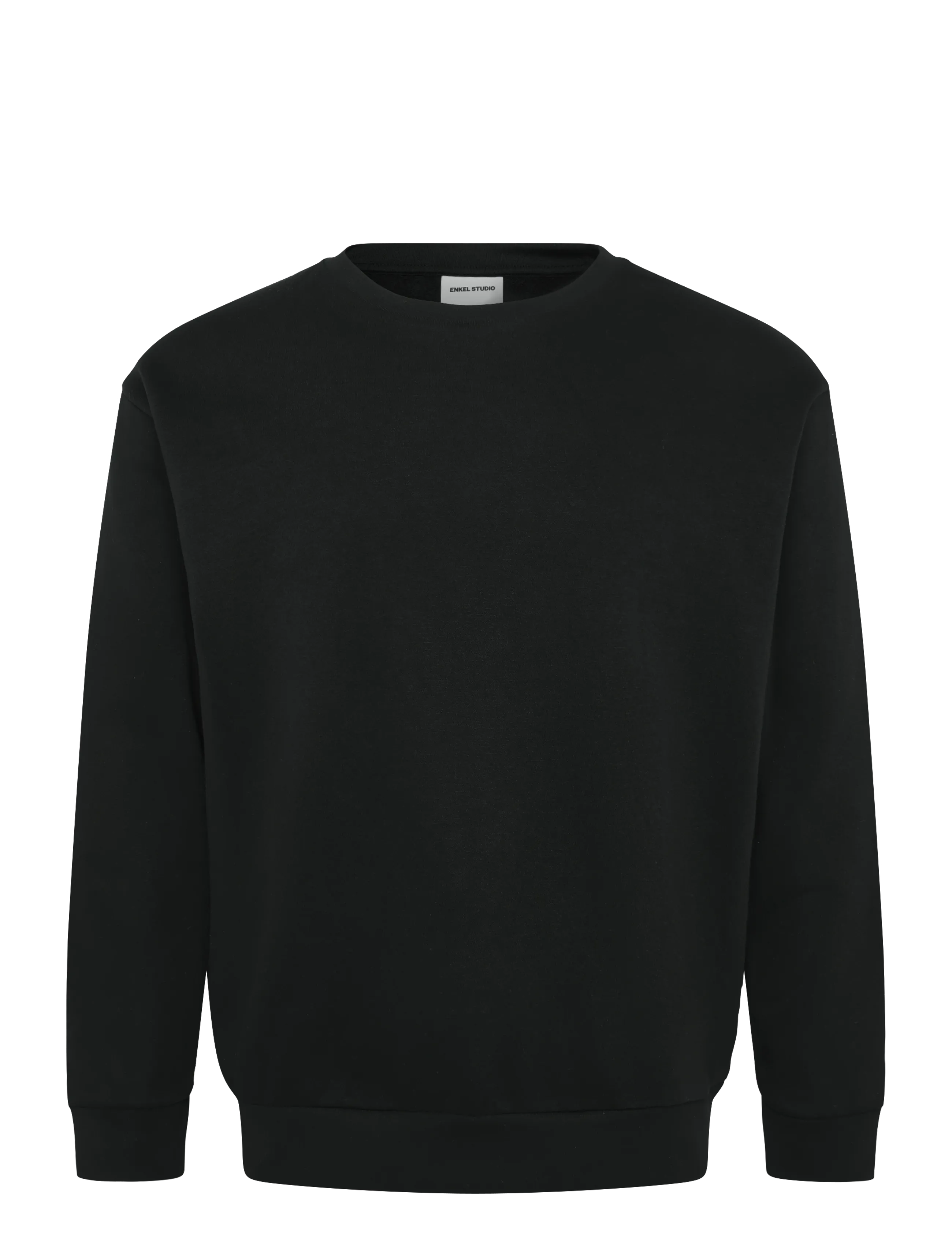 Enkel Studio O-neck sweatshirt - Kläder - BLACK / black