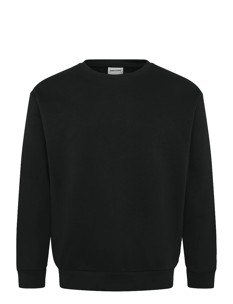 Enkel Studio - O-neck sweatshirt - sweatshirts - black - 0