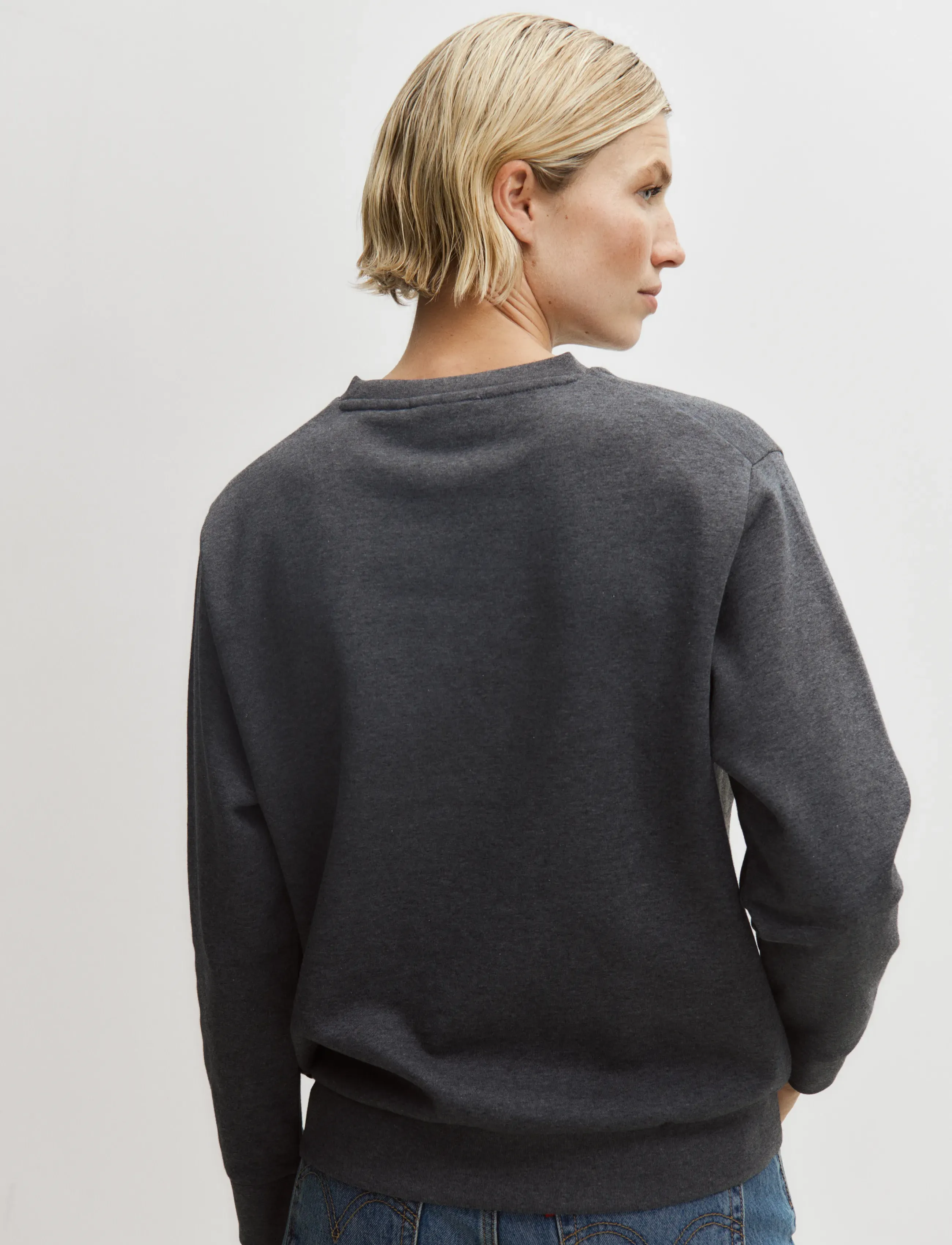 Enkel Studio - O-neck sweatshirt - alltags-style - dk grey - 3