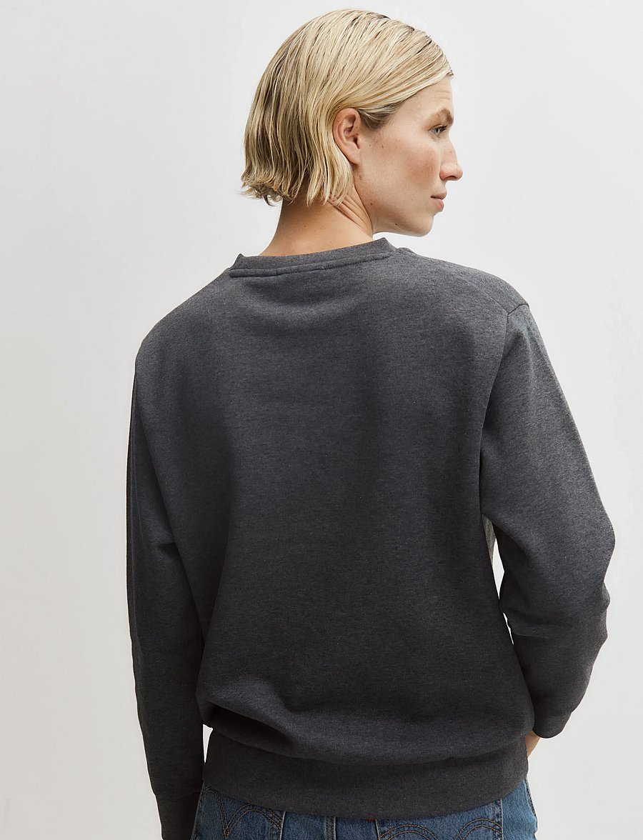 Enkel Studio - O-neck sweatshirt - hverdags stil - dk grey - 3