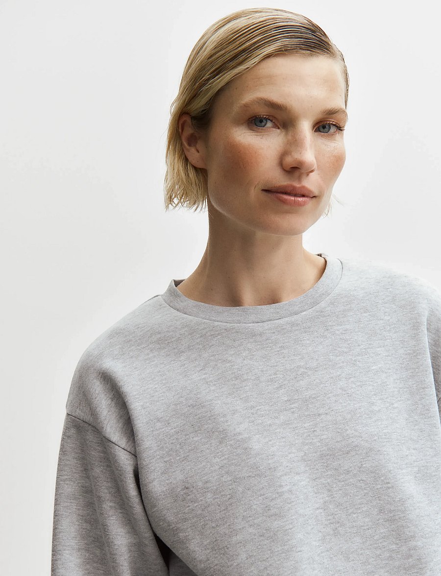 Enkel Studio - O-neck sweatshirt - sweatshirts - grey mel - 4