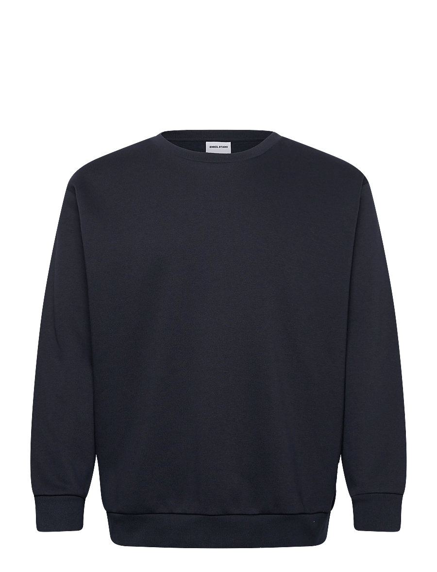 Enkel Studio - O-neck sweatshirt - everyday style - navy - 0