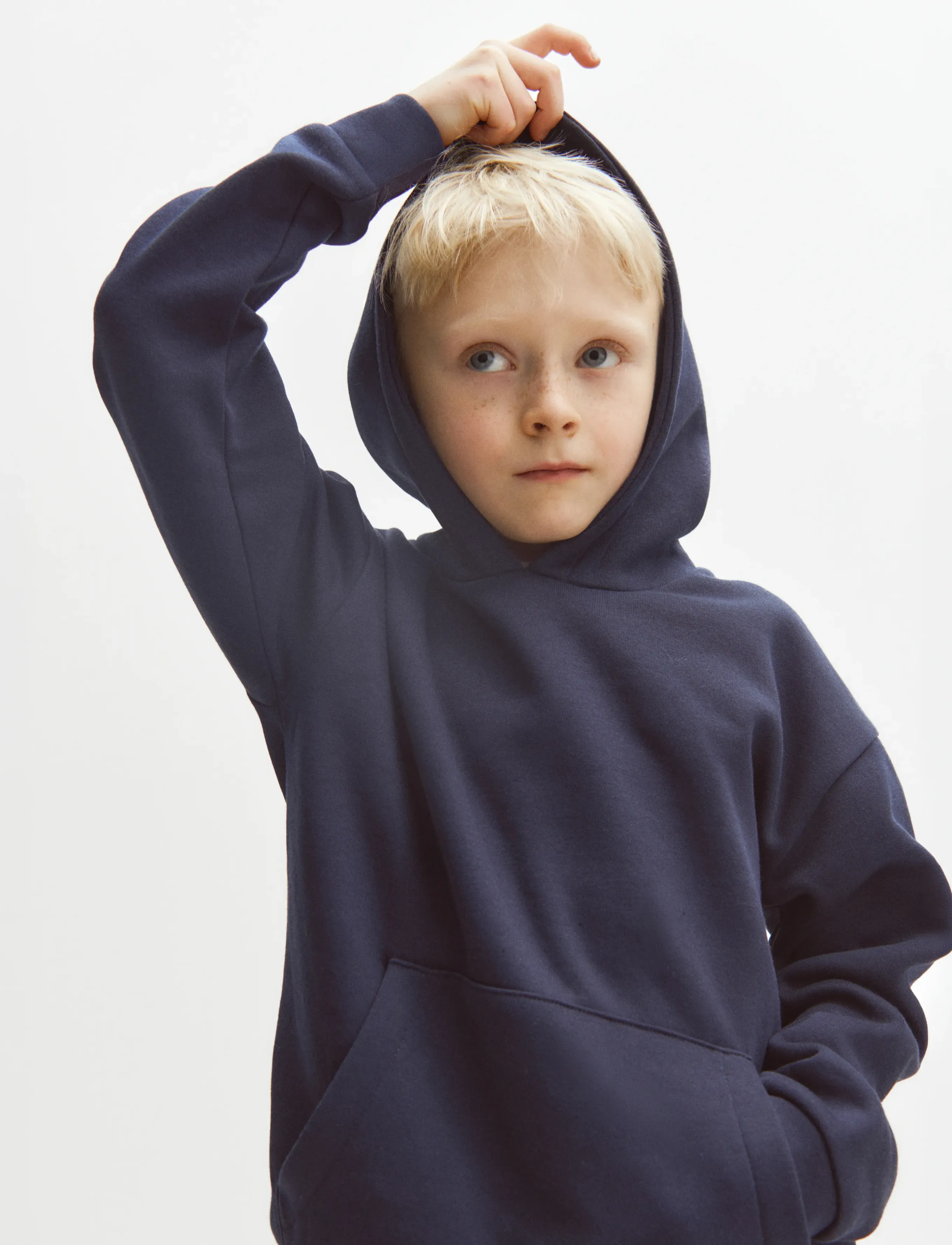Enkel Studio Hoodie, 140, Sweatshirts & Hoodies, Marineblau - Kinder