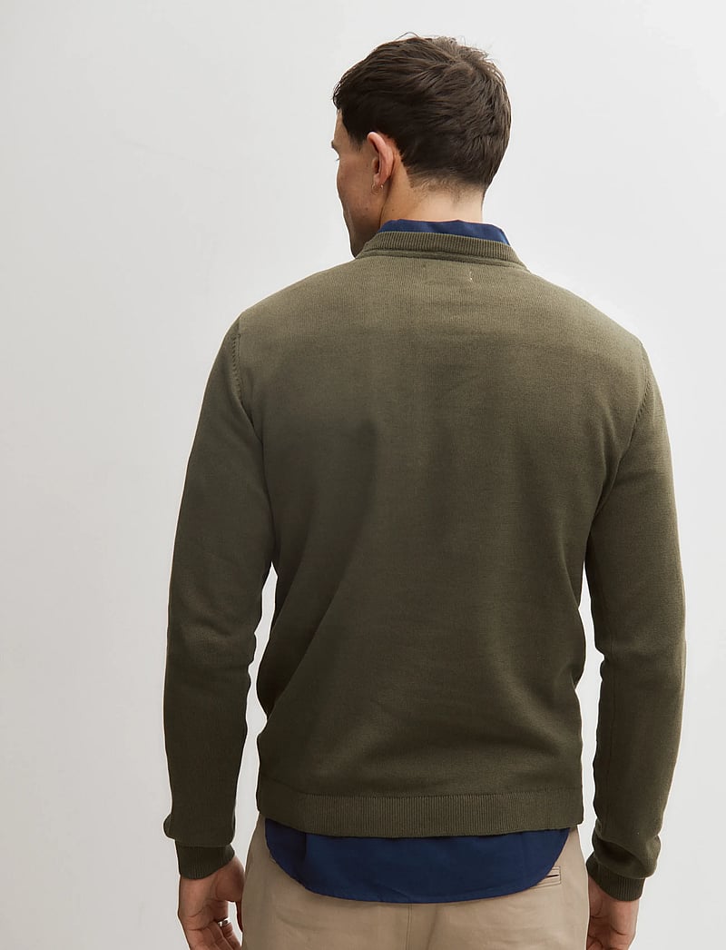 Enkel Studio - O-neck knit - rundhals - army - 3