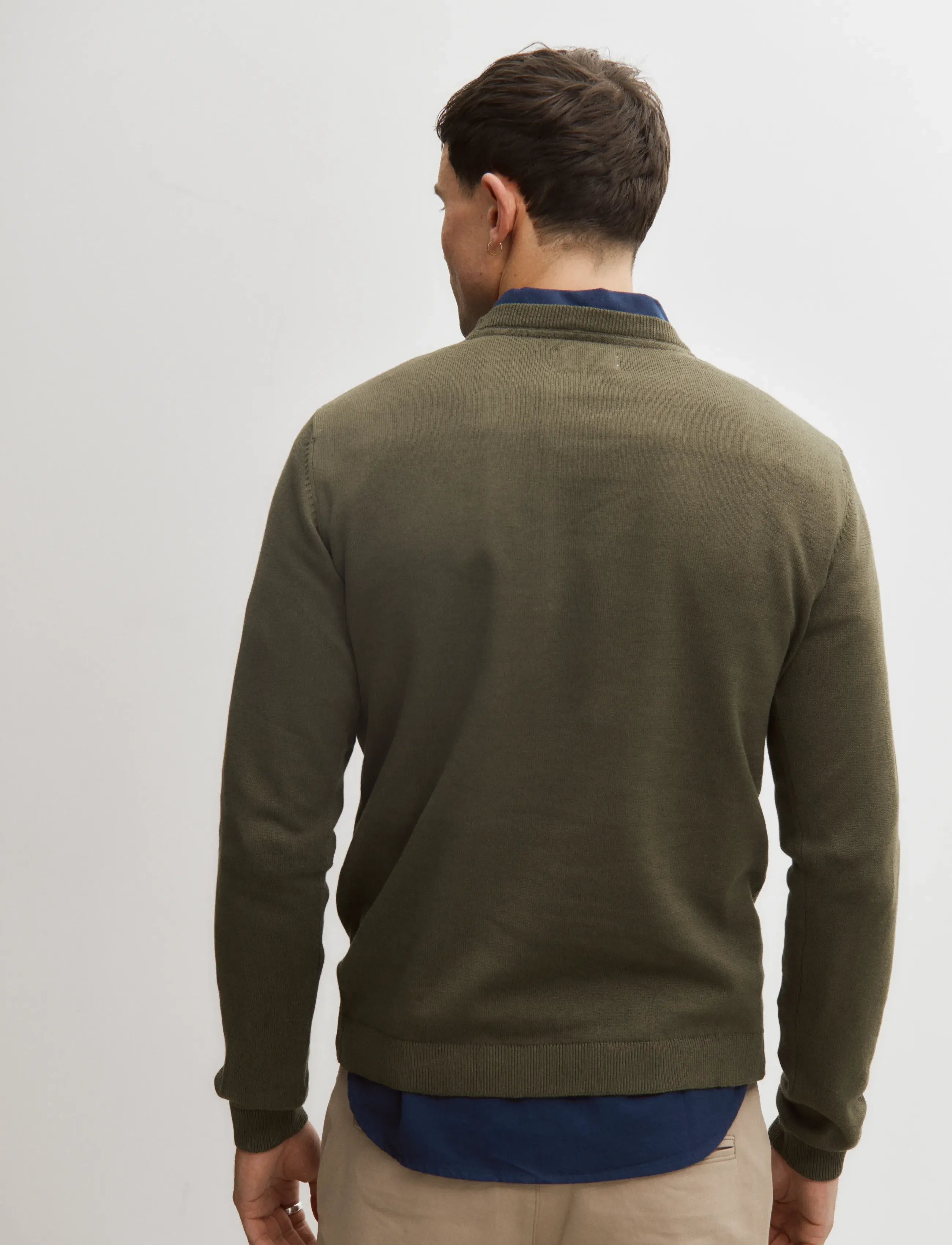 Enkel Studio - O-neck knit - Ümmarguse kaelusega kudumid - army - 3