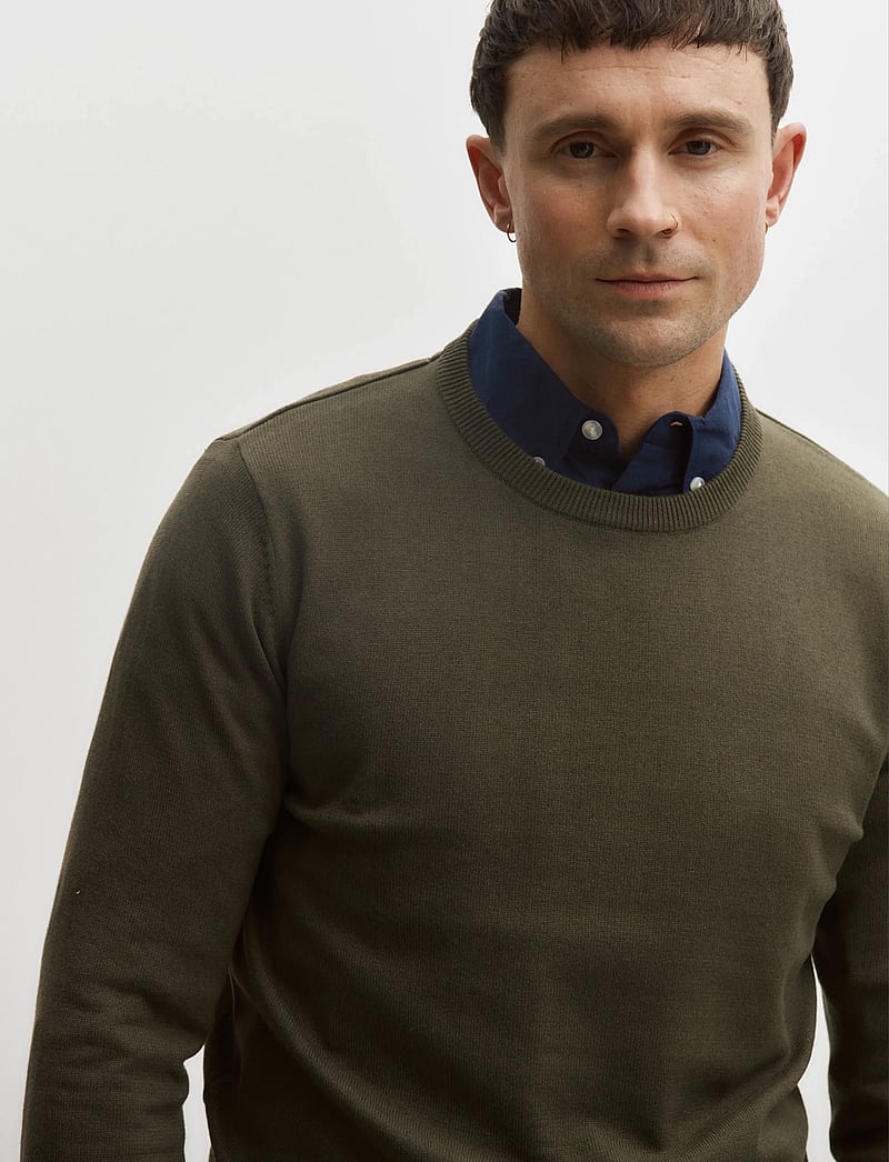 Enkel Studio - O-neck knit - rundhals - army - 4