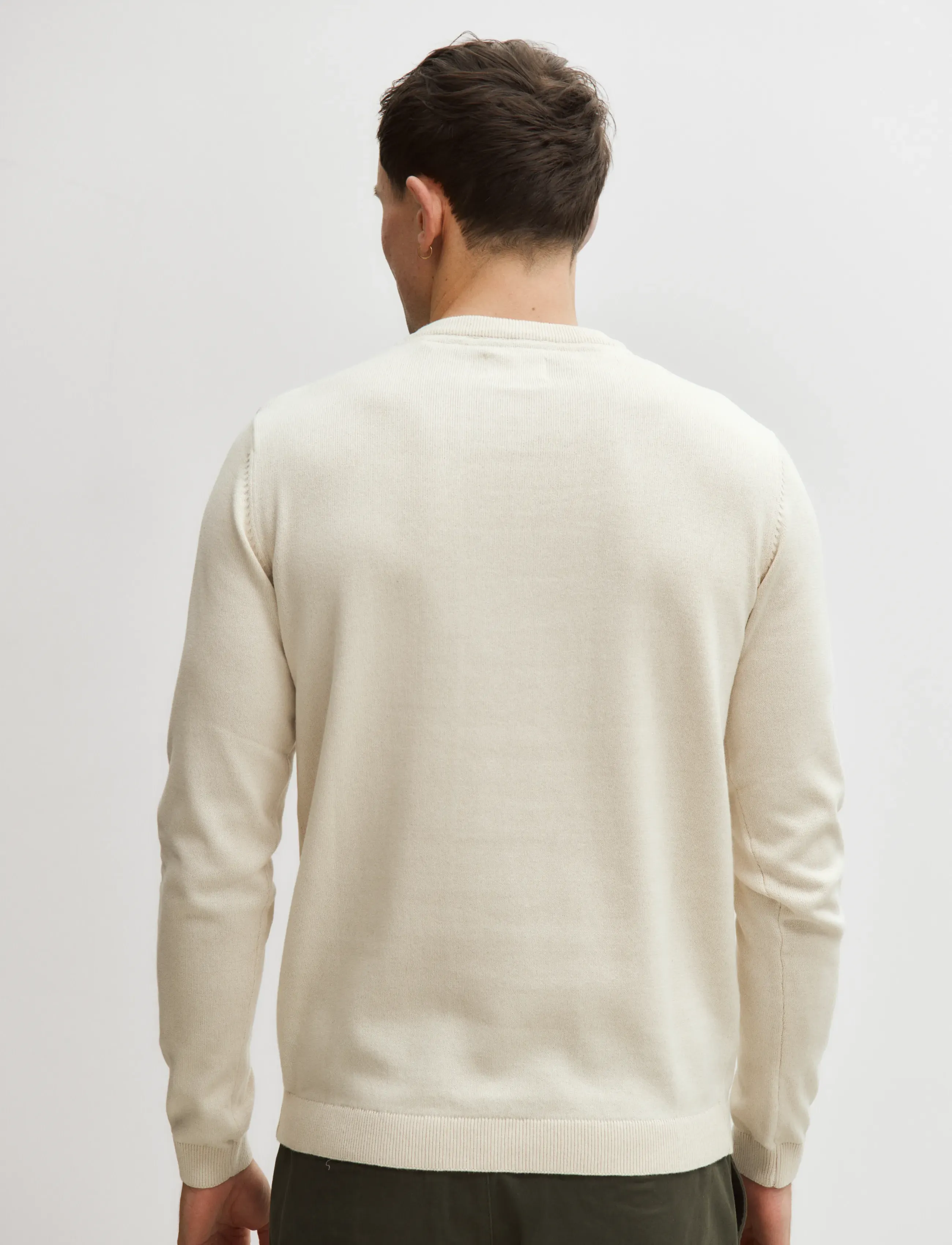 Enkel Studio - O-neck knit - Ümmarguse kaelusega kudumid - bone white - 3