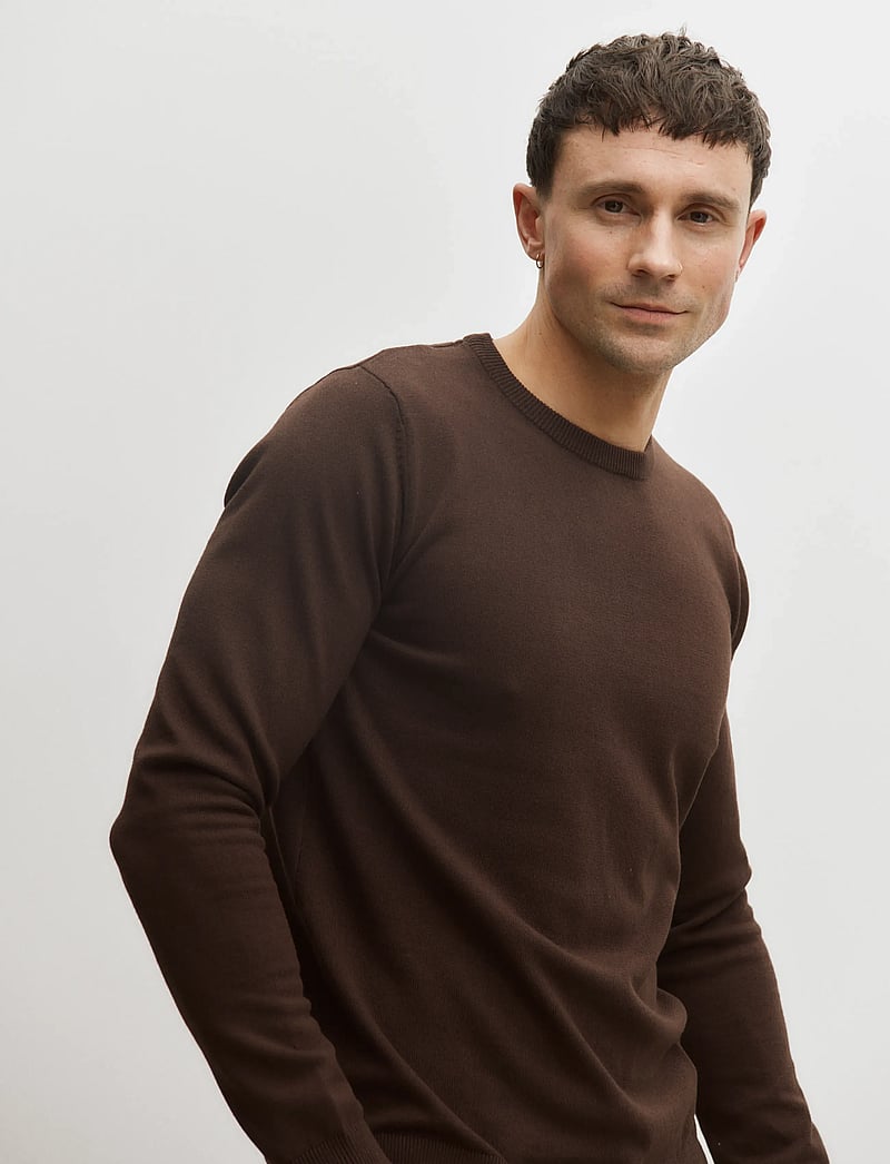 Enkel Studio - O-neck knit - rundhals - brown - 4