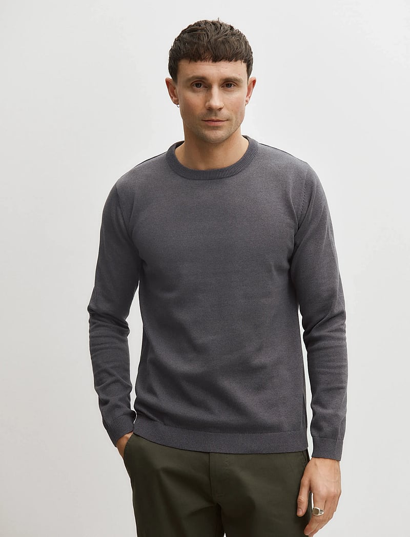 Enkel Studio - O-neck knit - rundhals - dk grey - 0