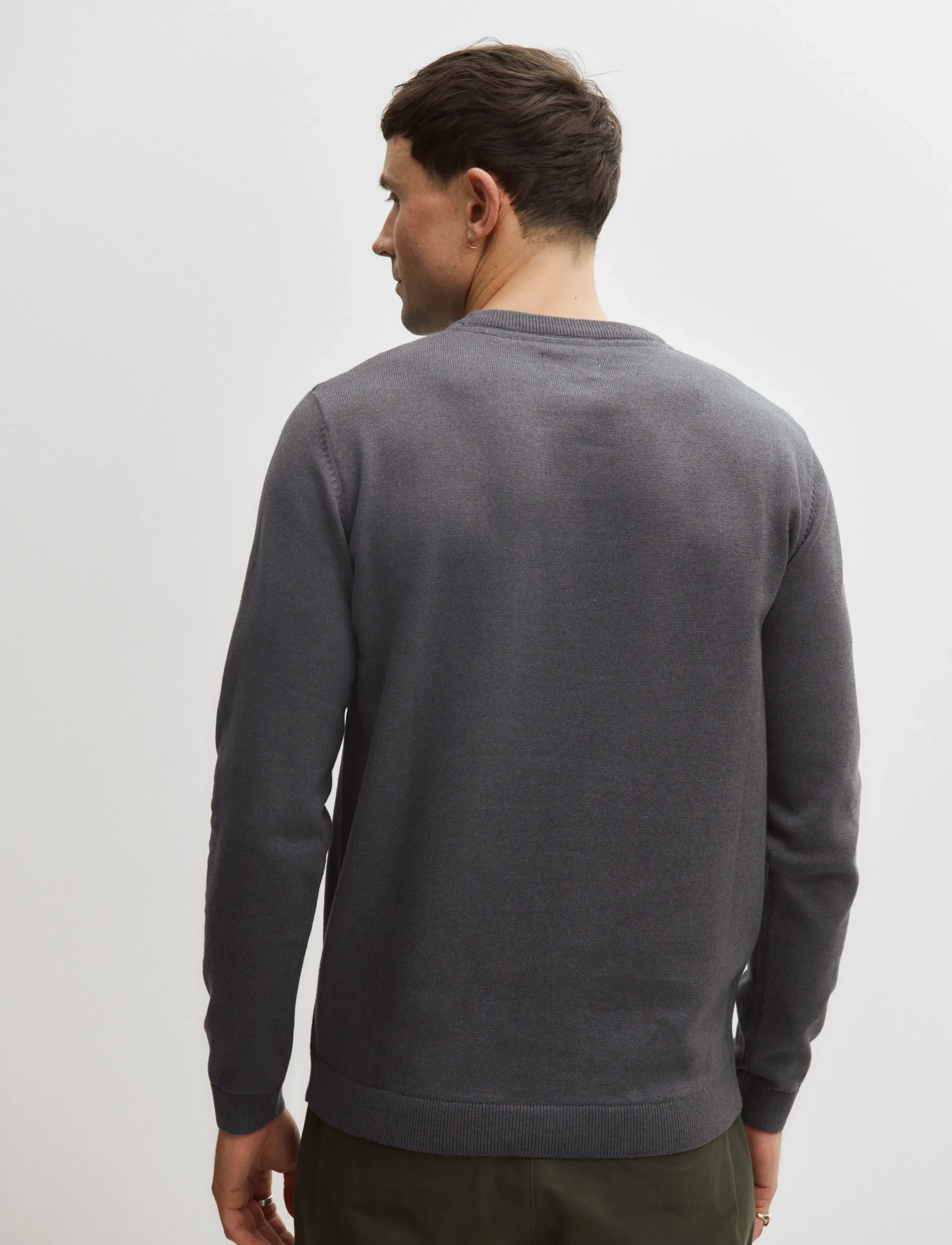 Enkel Studio - O-neck knit - Ümmarguse kaelusega kudumid - dk grey - 3