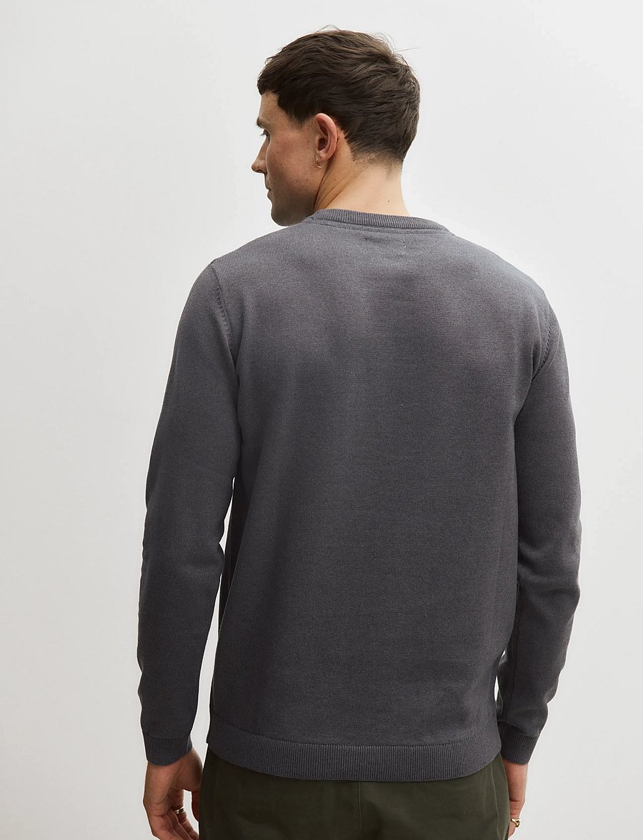 Enkel Studio - O-neck knit - rundhals - dk grey - 3