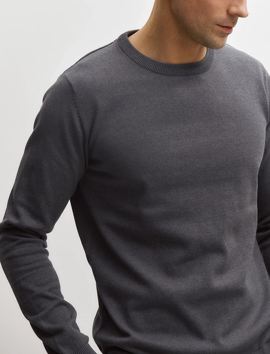 Enkel Studio - O-neck knit - rundhals - dk grey - 4