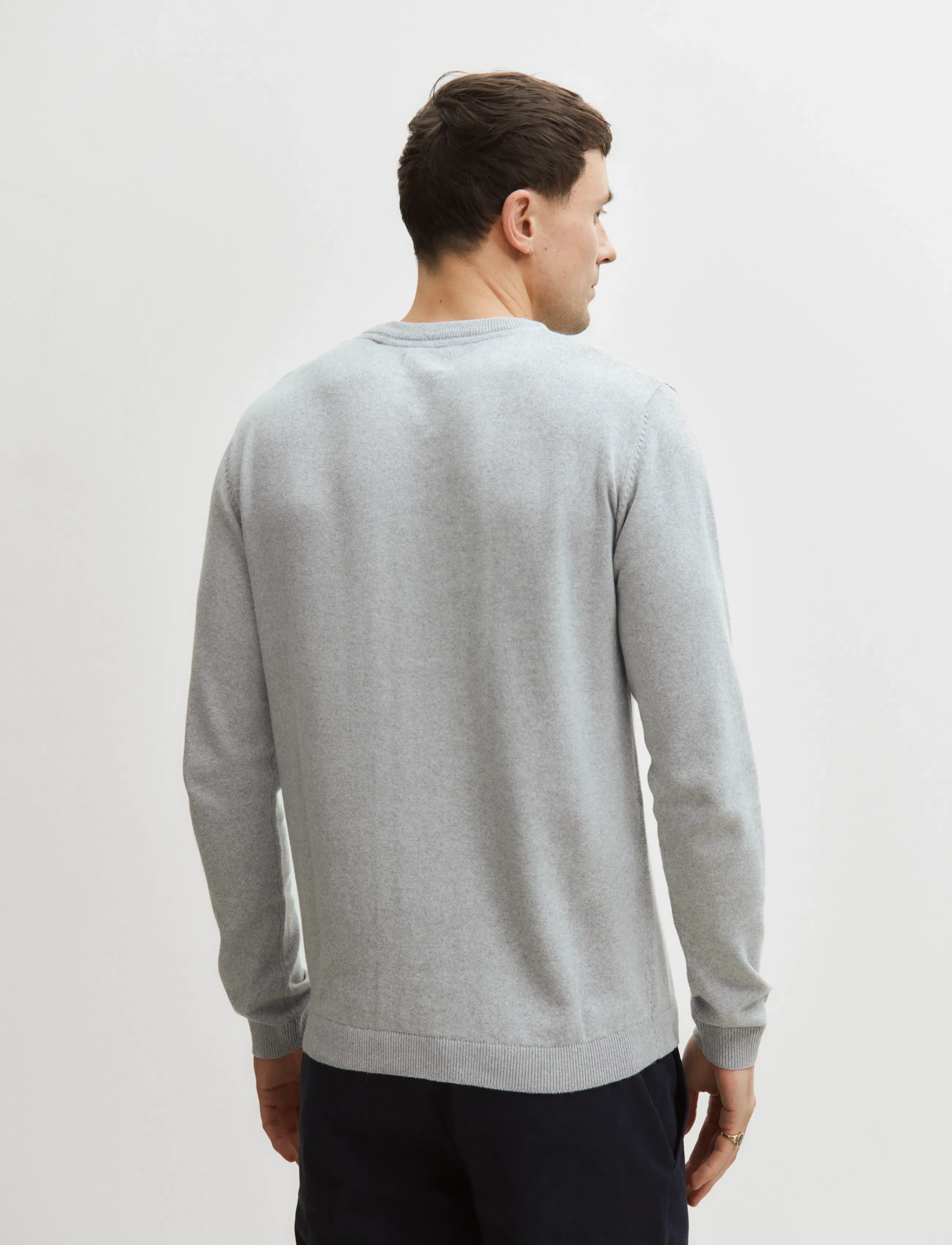 Enkel Studio - O-neck knit - rund hals - grey mel - 3