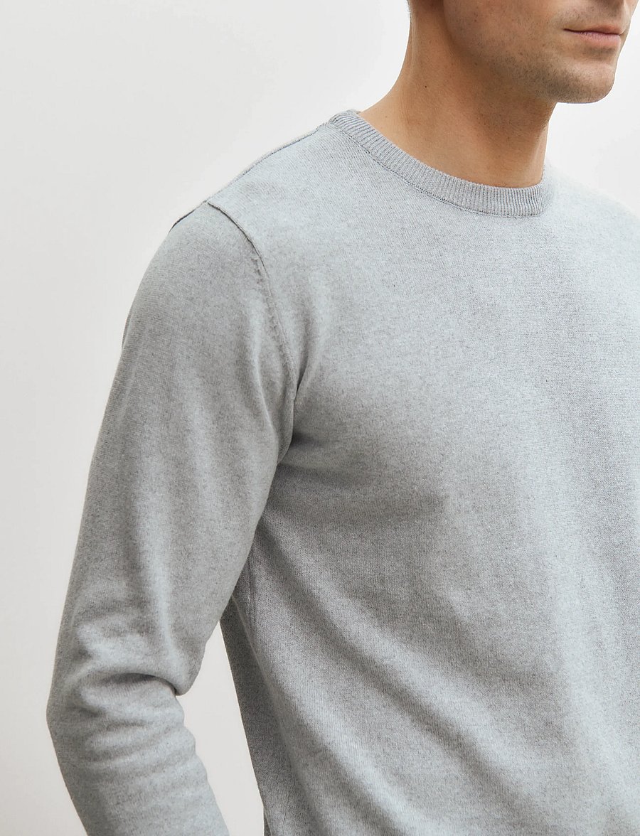 Enkel Studio - O-neck knit - rundhals - grey mel - 4