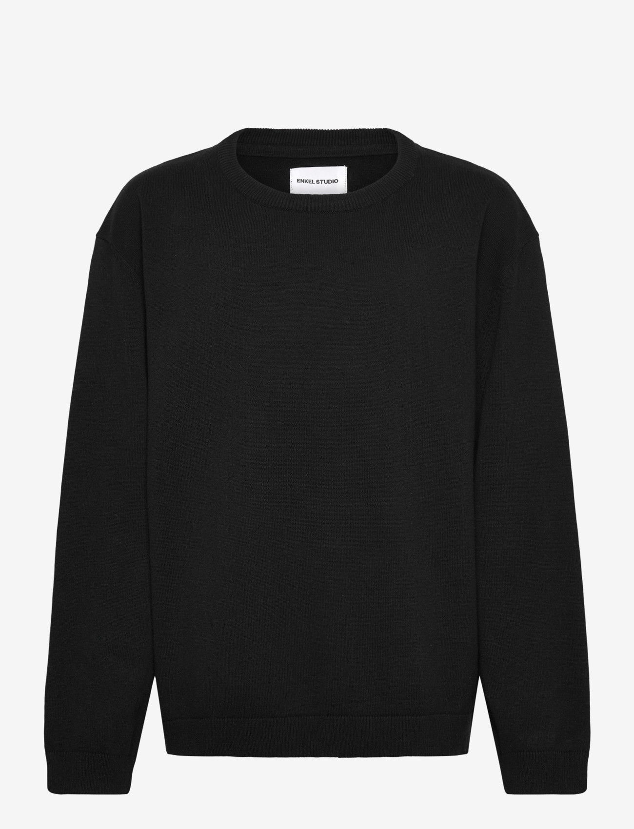 Enkel Studio - O-neck knit - stickade tröjor - black - 0