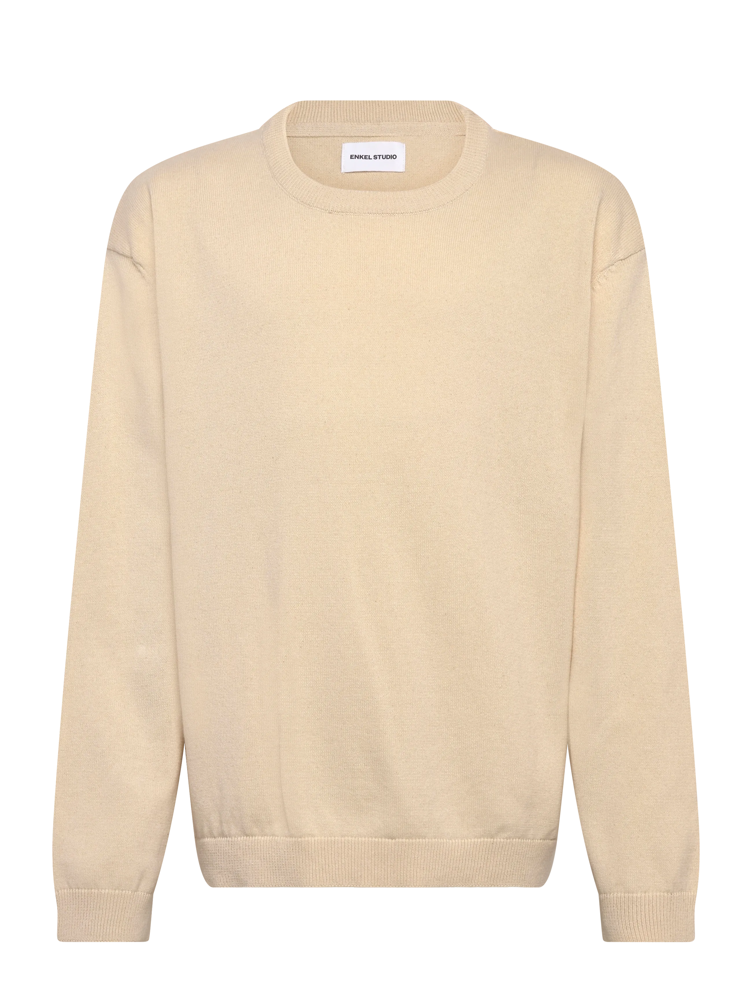 Enkel Studio O-neck knit - Tøj - BONE WHITE / cream